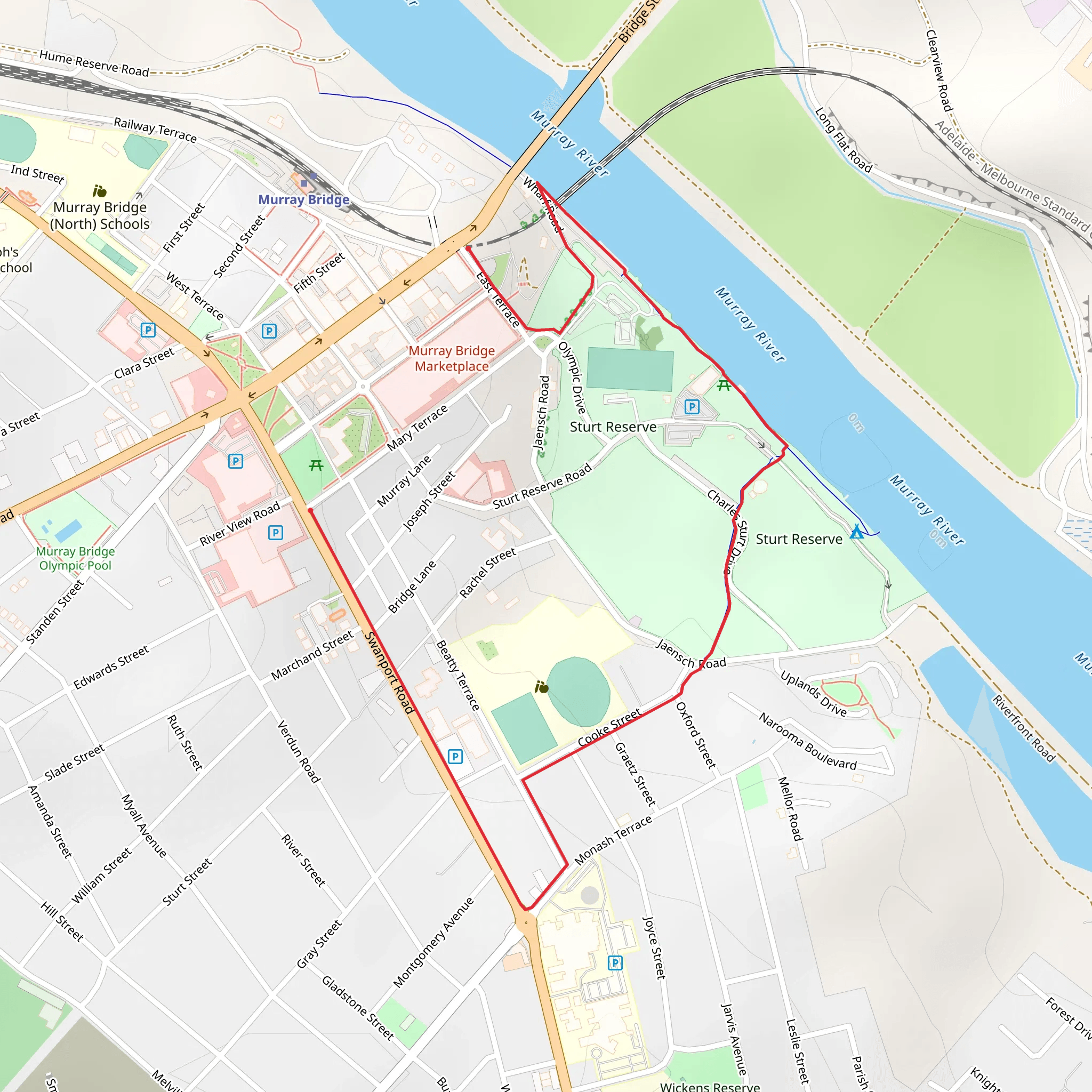 Murray River and Rail Heritage Walk 2 mobile static map