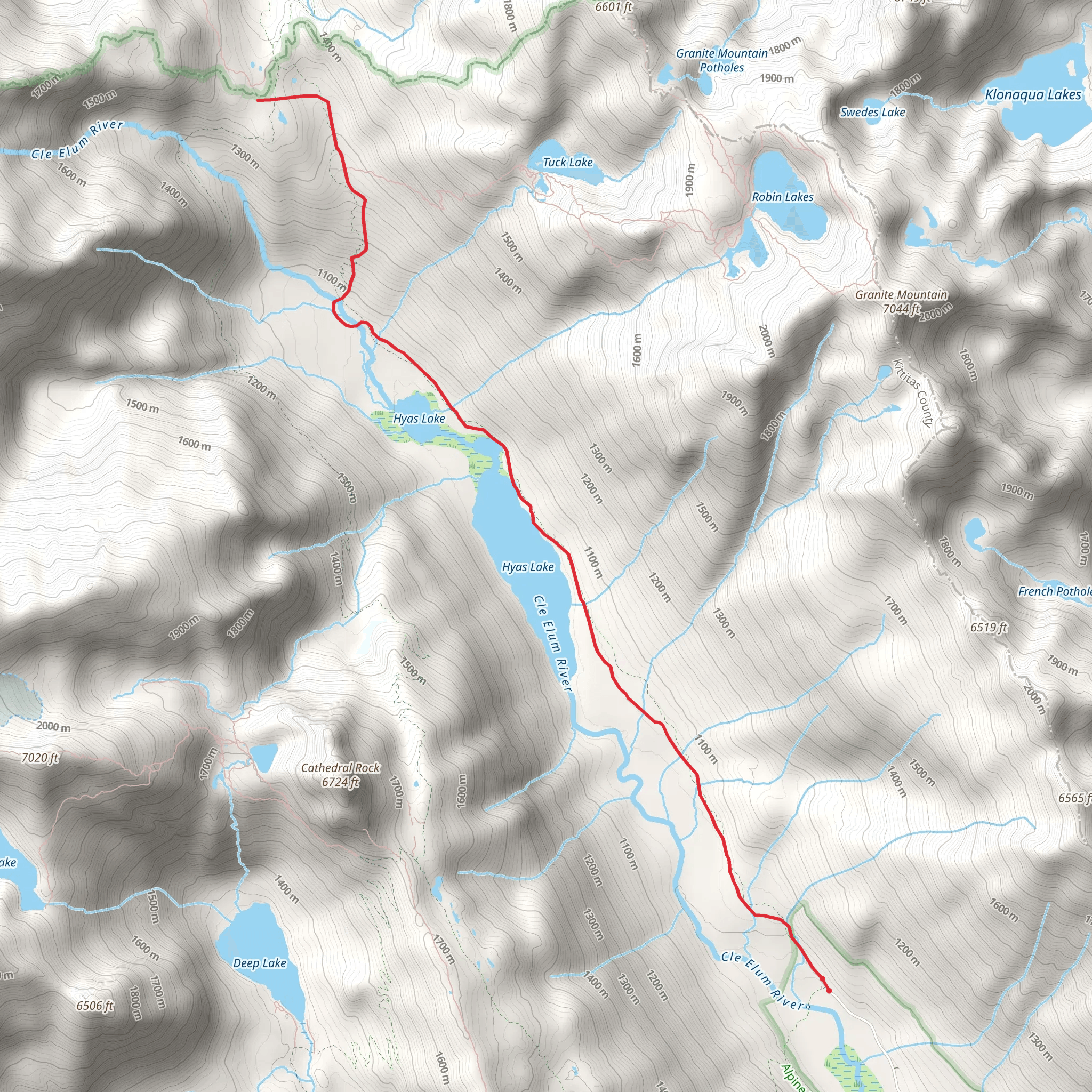 Deception Pass Trail mobile static map