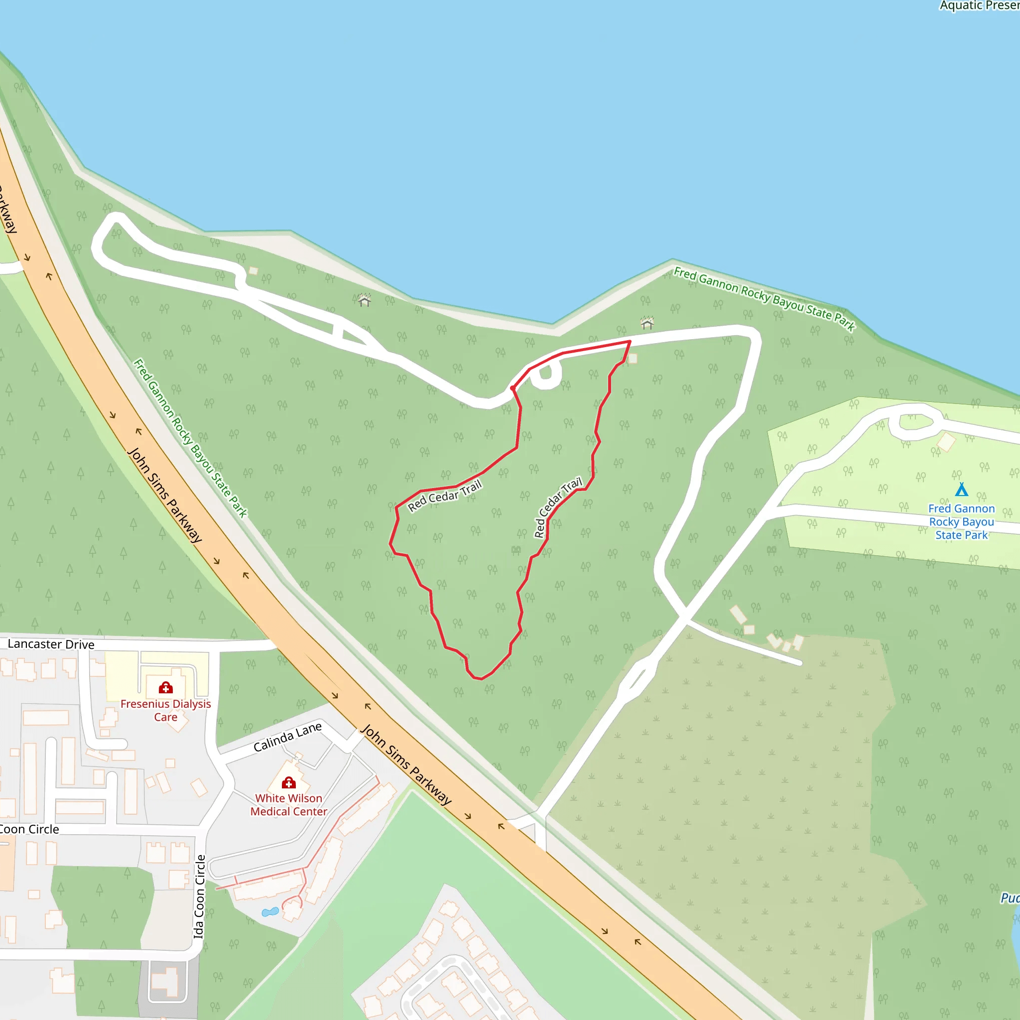 Red Cedar Loop Trail mobile static map