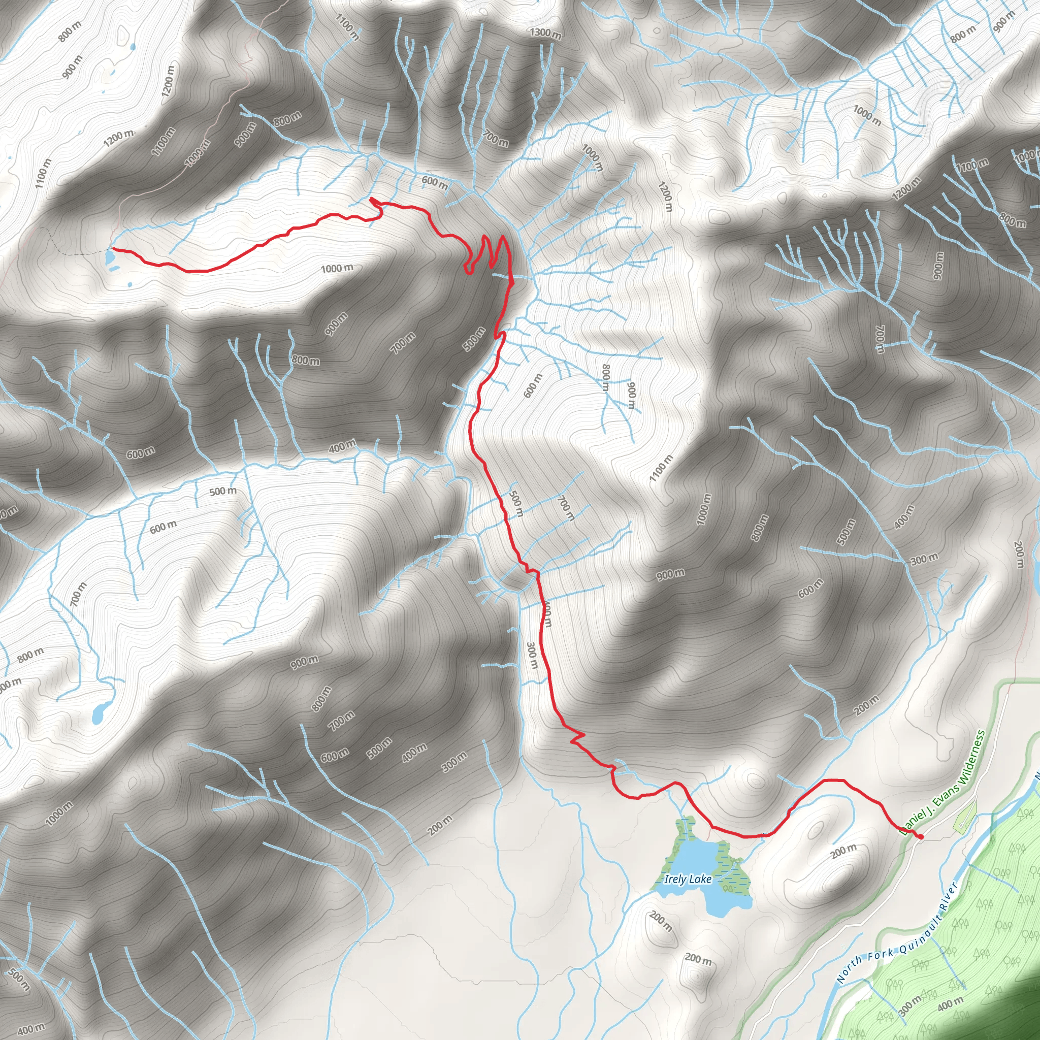 Big Creek Trail mobile static map
