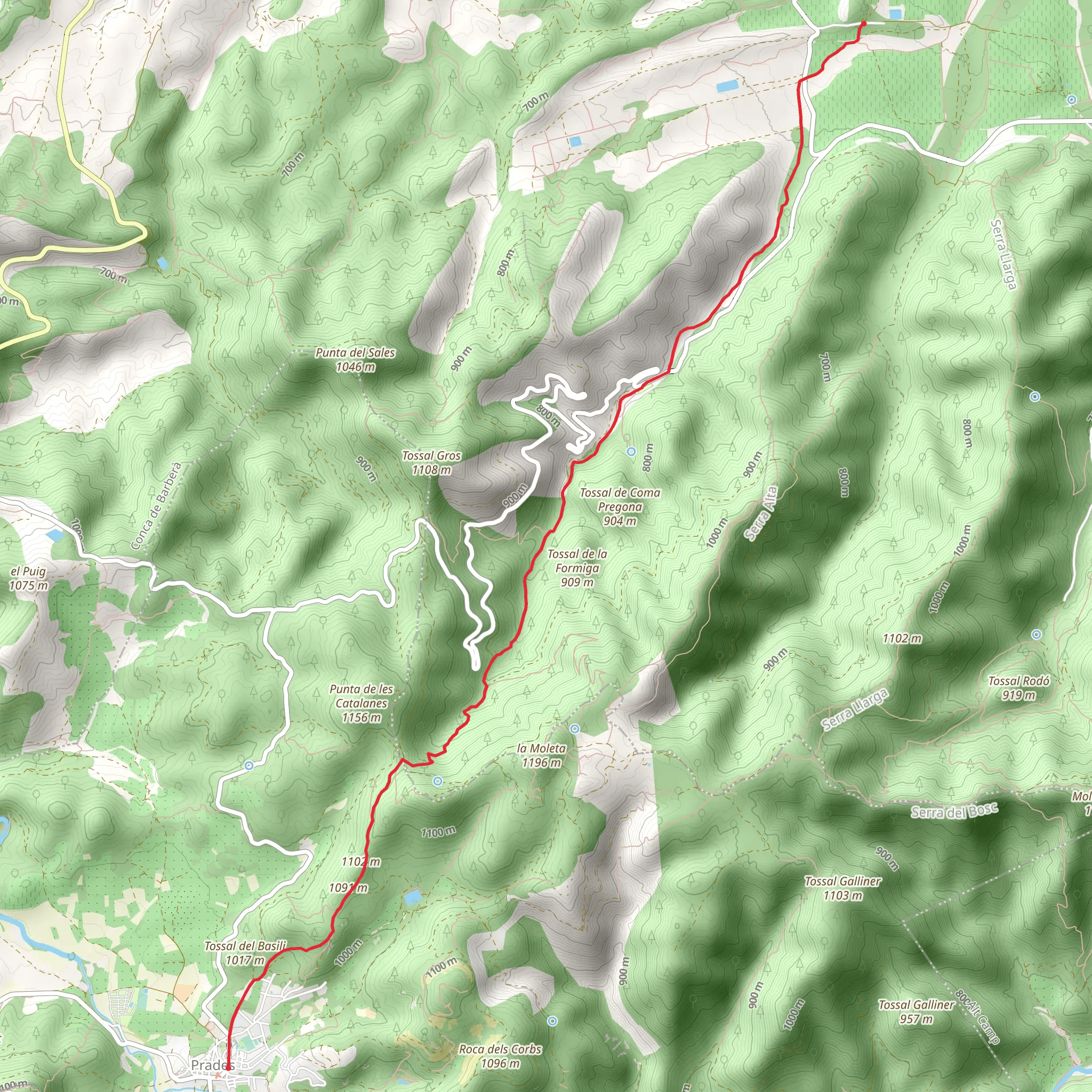 Prades - Castell de Riubadella PR C 86 mobile static map