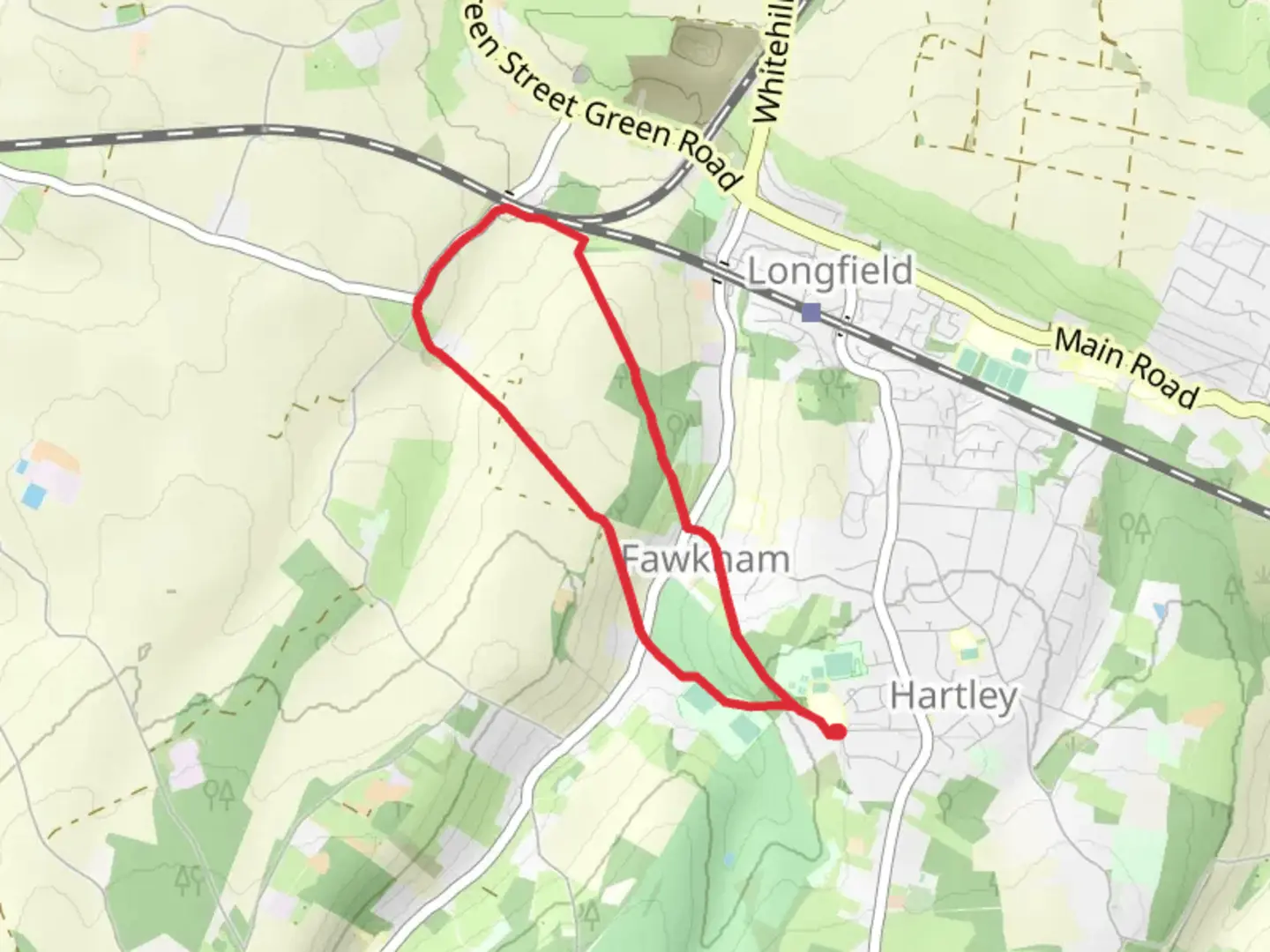 An image depicting the trail Churchdown Wood and its surrounding area.