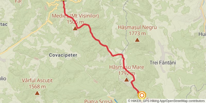 Trans Carpathian Hike stage 77 Map