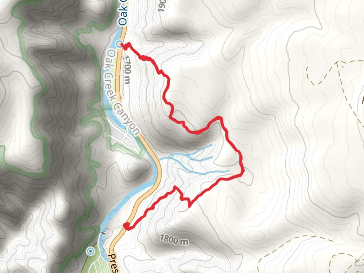 An image depicting the trail Cookstove and Harding Springs Trail and its surrounding area.