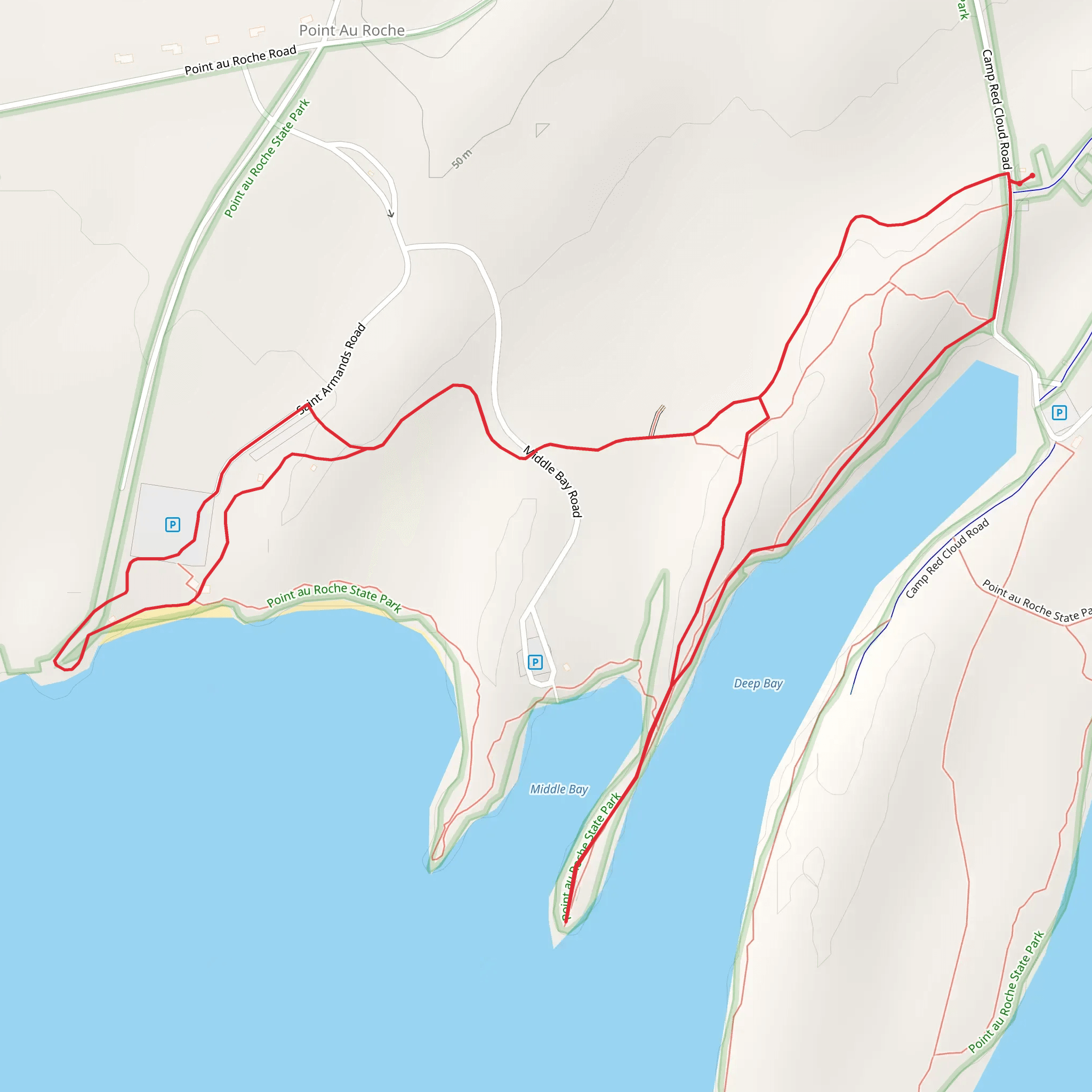 Point Au Roche State Park mobile static map