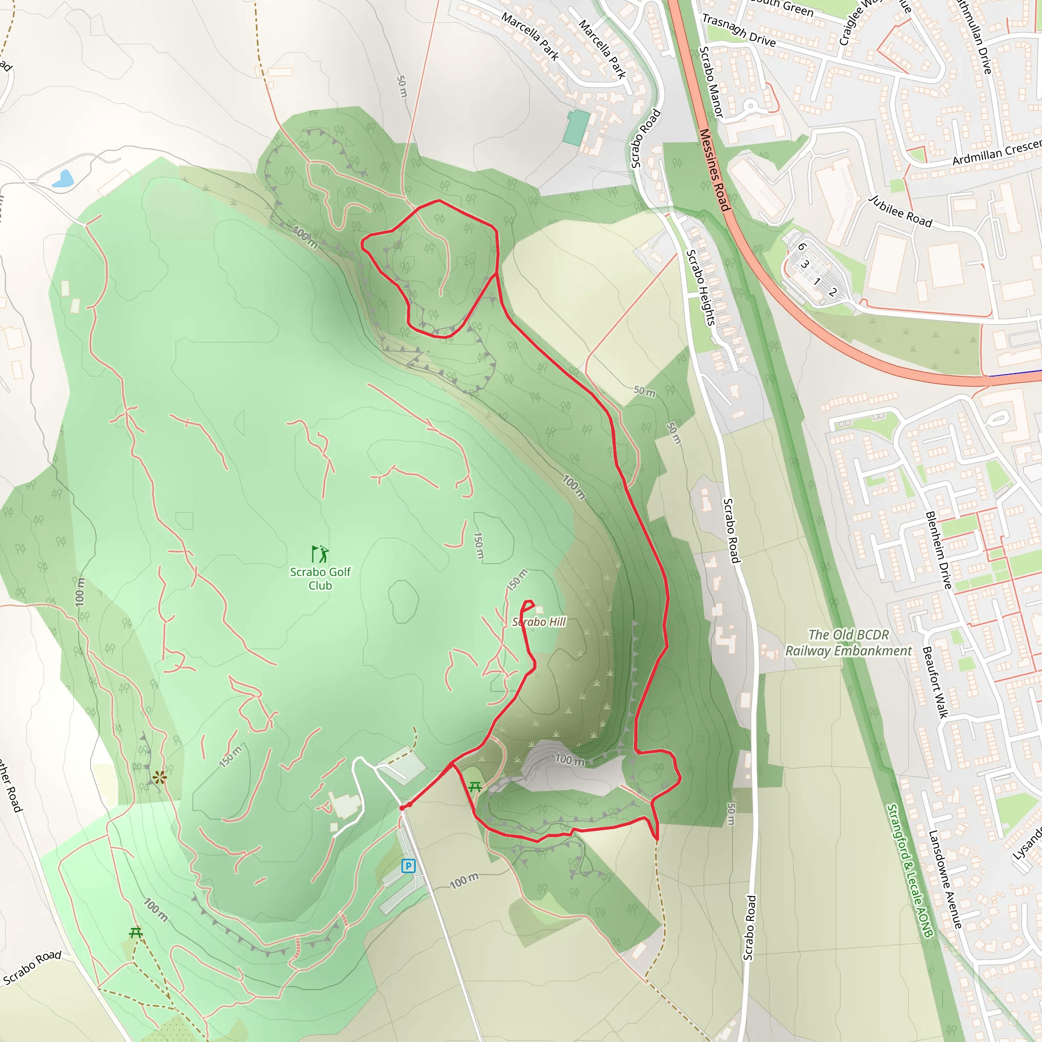Scrabo Hill mobile static map