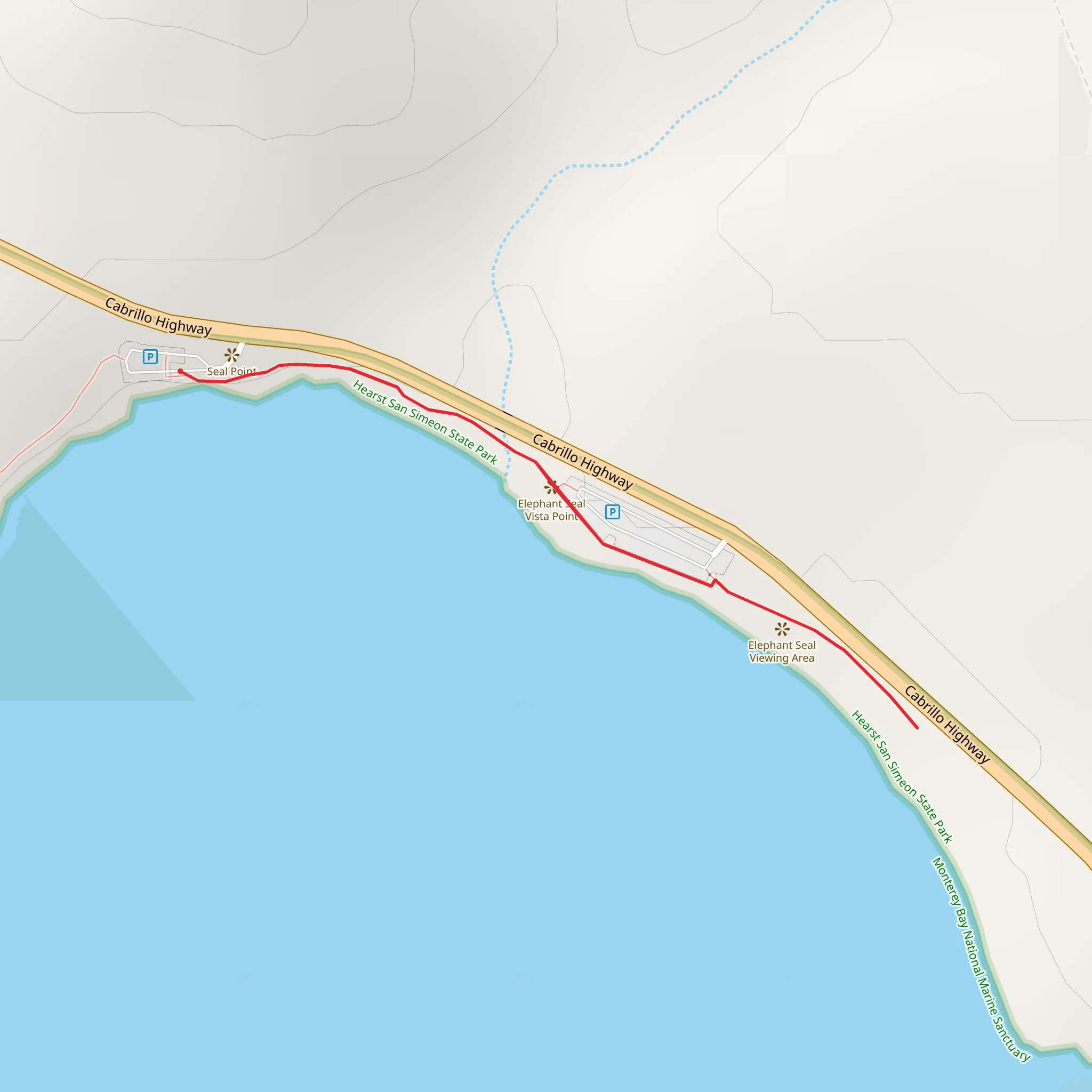 Elephant Seal Vista Point Walk mobile static map