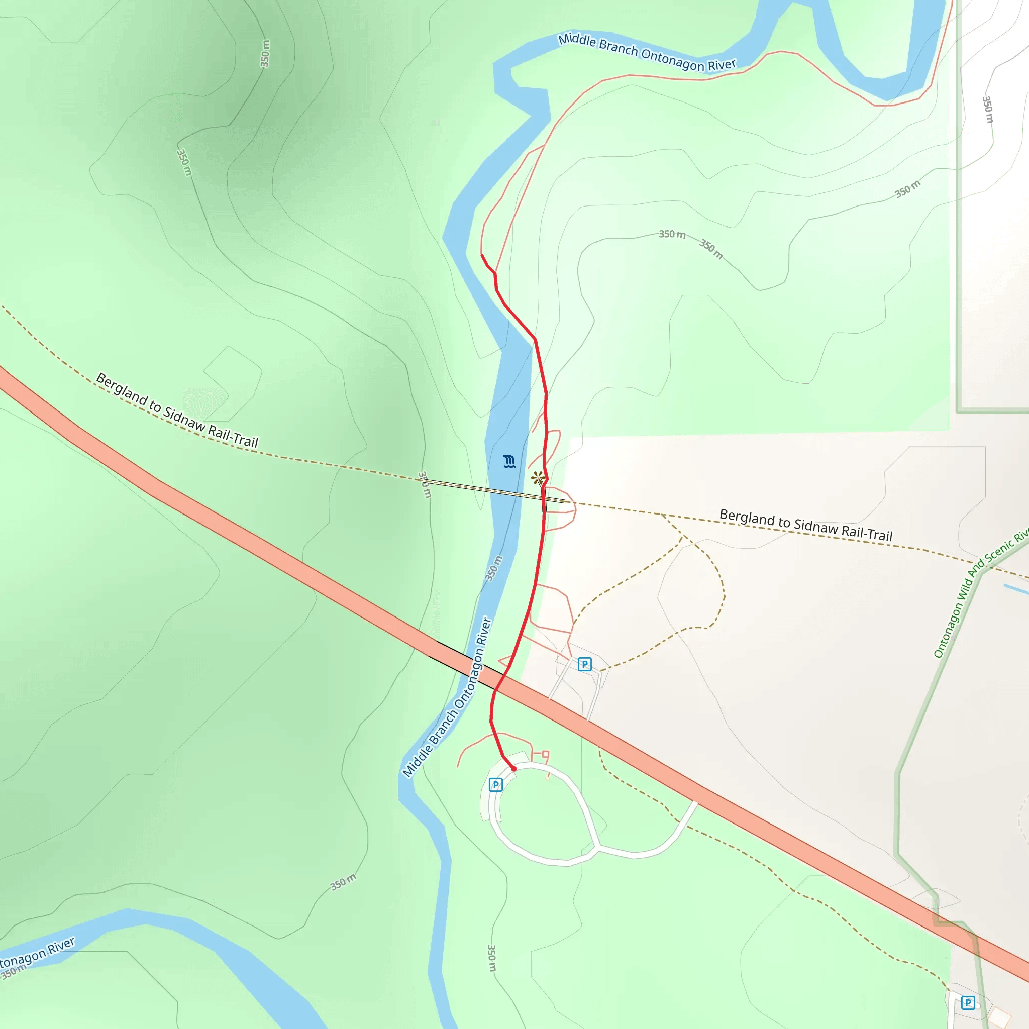Agate Falls mobile static map