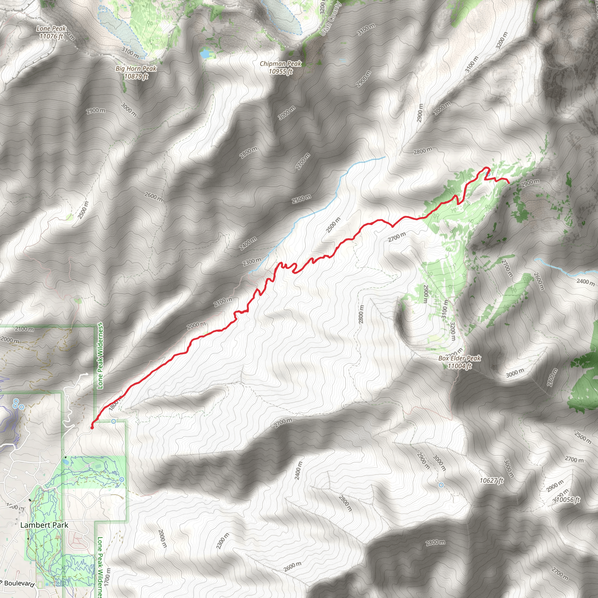 Deer Creek Dry Creek Trail mobile static map
