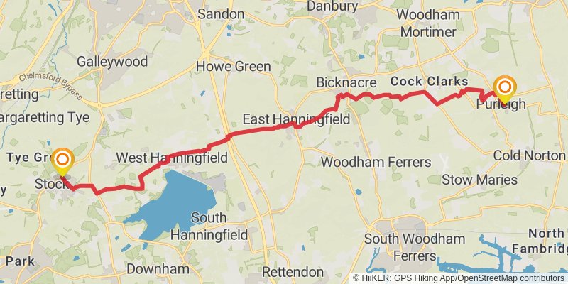 St Peter's Way stage 2 Map