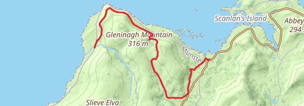 Burren Way and Cliffs of Moher 6-Day Challenging Tour (Hillwalk Tours) stage 3 Map