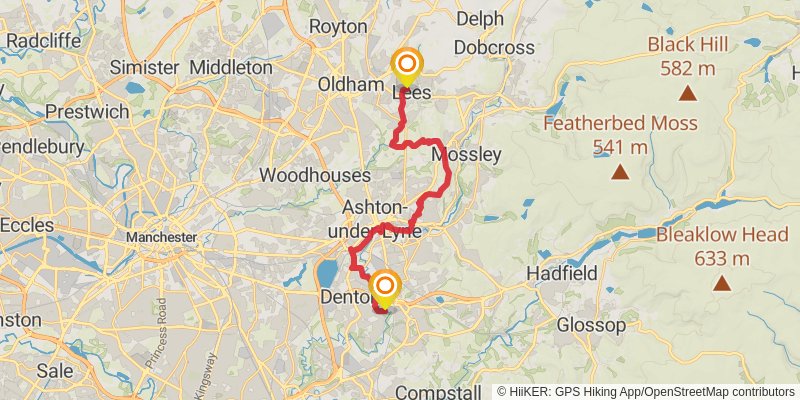 Liverpool South Parkway to Walney Island Walk stage 5 Map