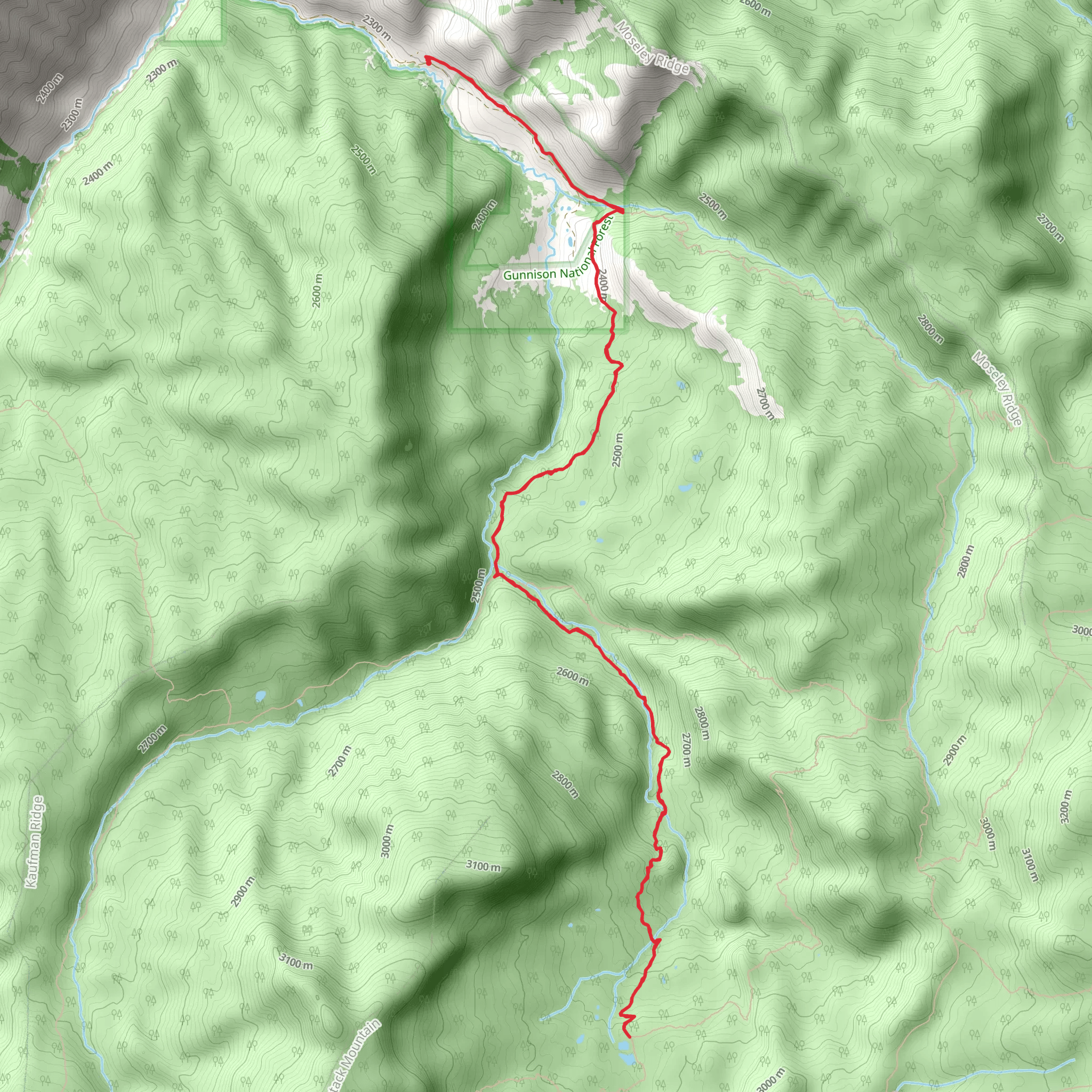 Robinson Creek via Little Robinson Trail mobile static map
