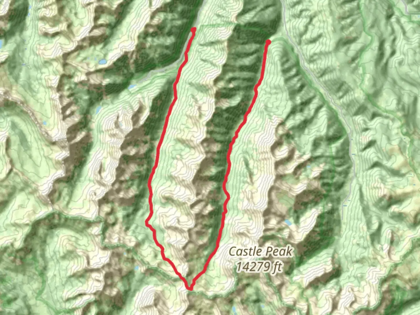 An image depicting the trail Conundrum Creek and East Maroon Trail and its surrounding area.