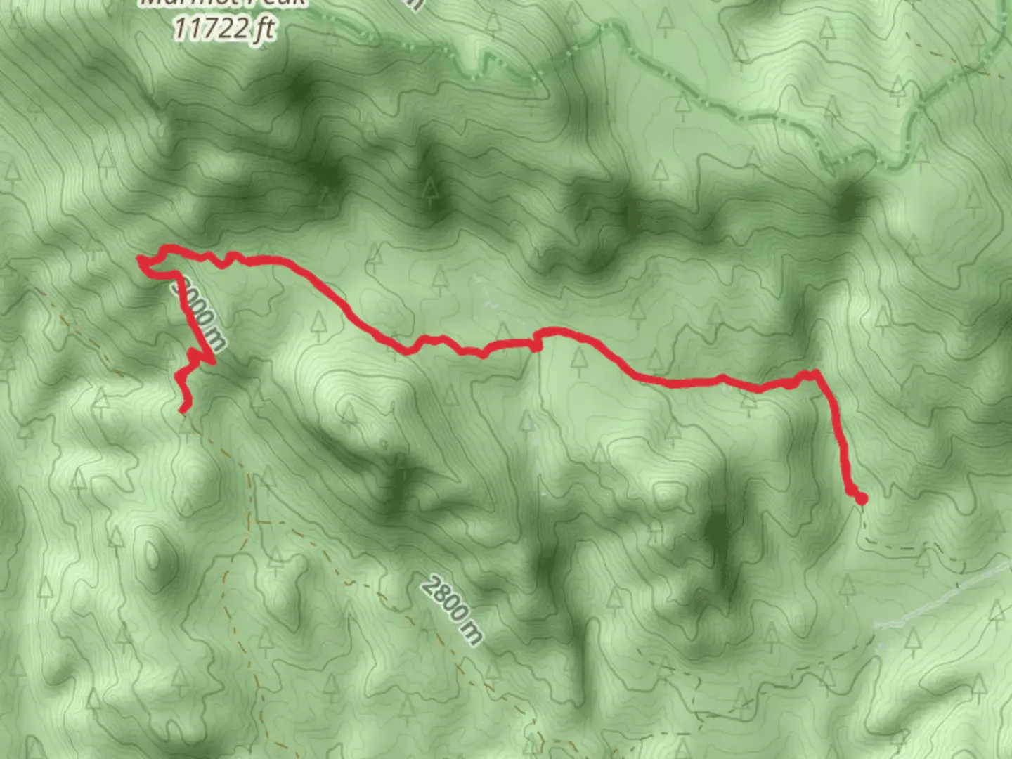 An image depicting the trail Davis Meadow Trail and its surrounding area.
