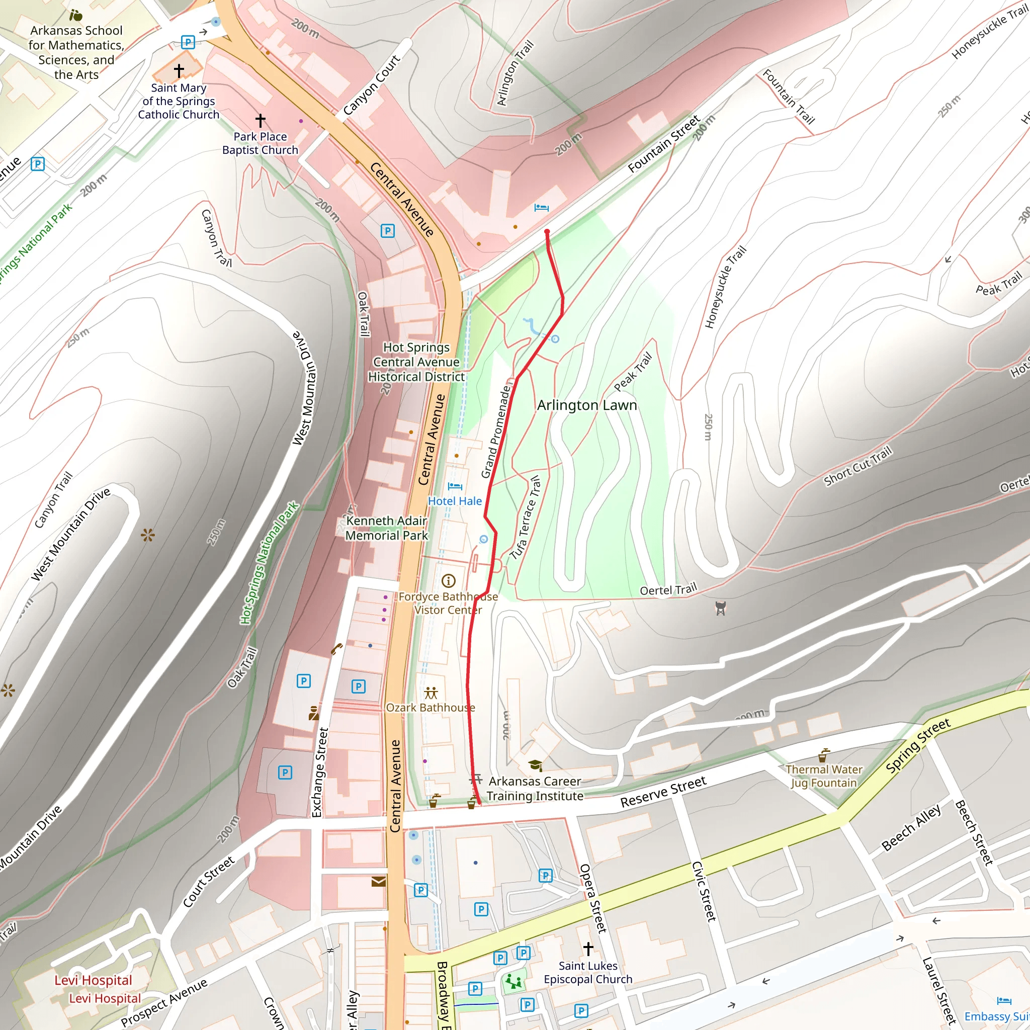 Grand Promenade from Fountain Street mobile static map