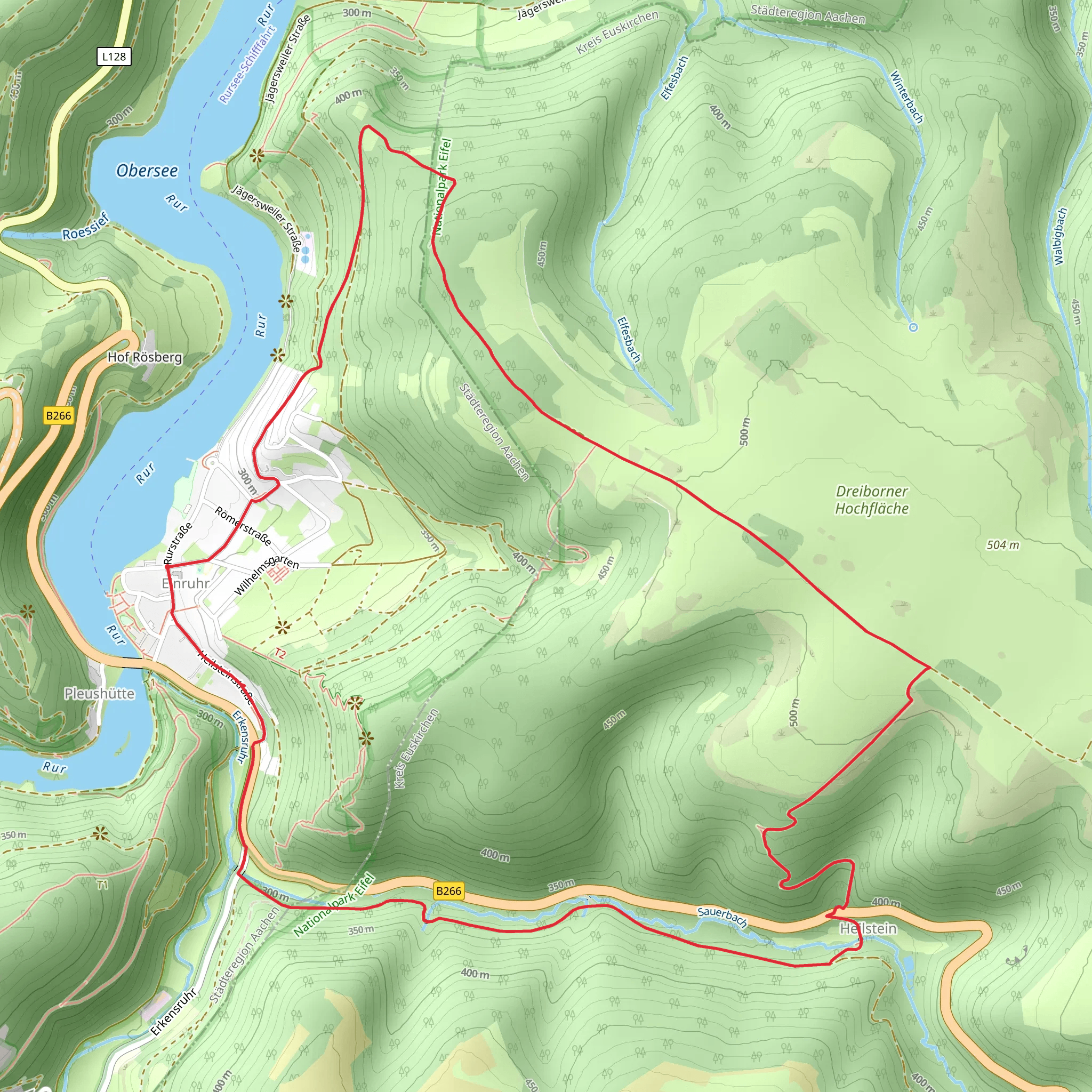 Einruhr - Sauermühle Loop mobile static map
