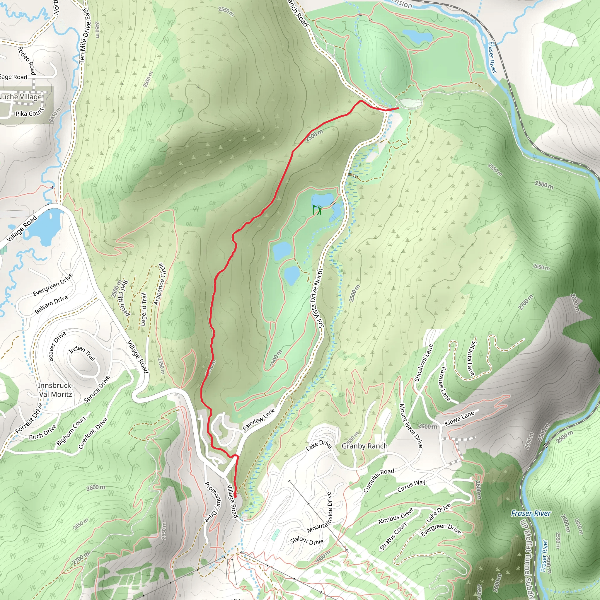 Hallett's Peak Trail mobile static map