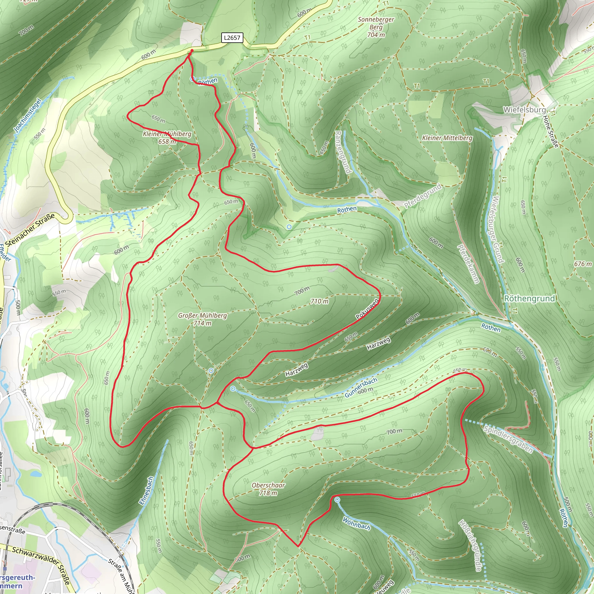Schaumberger Land and Buchenweg mobile static map