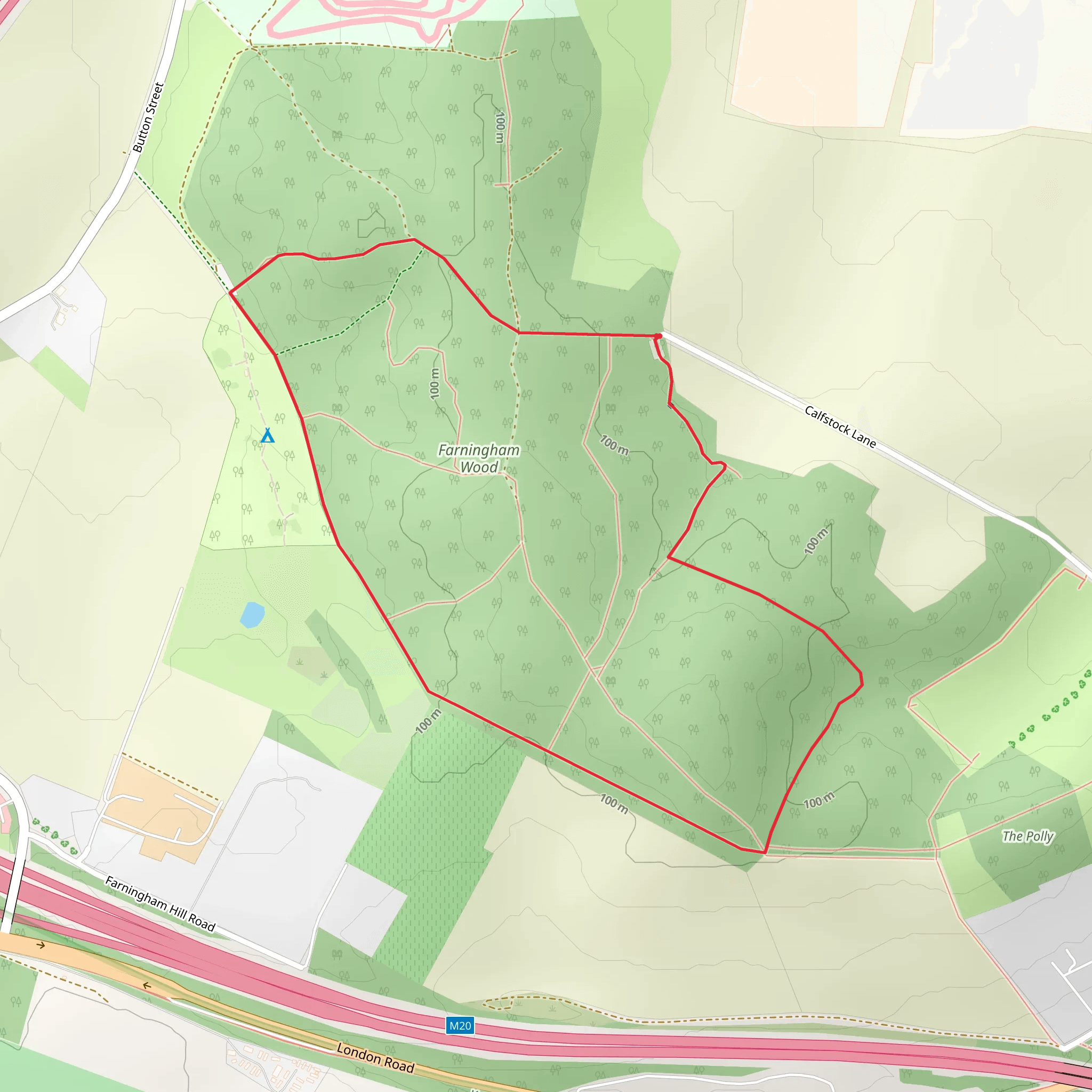 Farningham Woods mobile static map