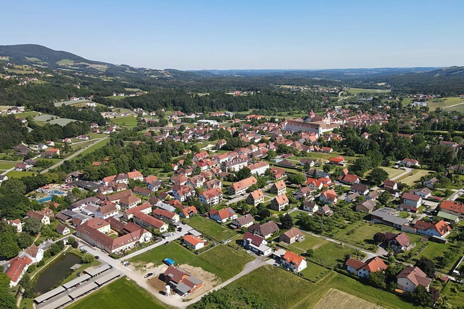 An image depicting the trail Pöllau - St Stefan and its surrounding area.