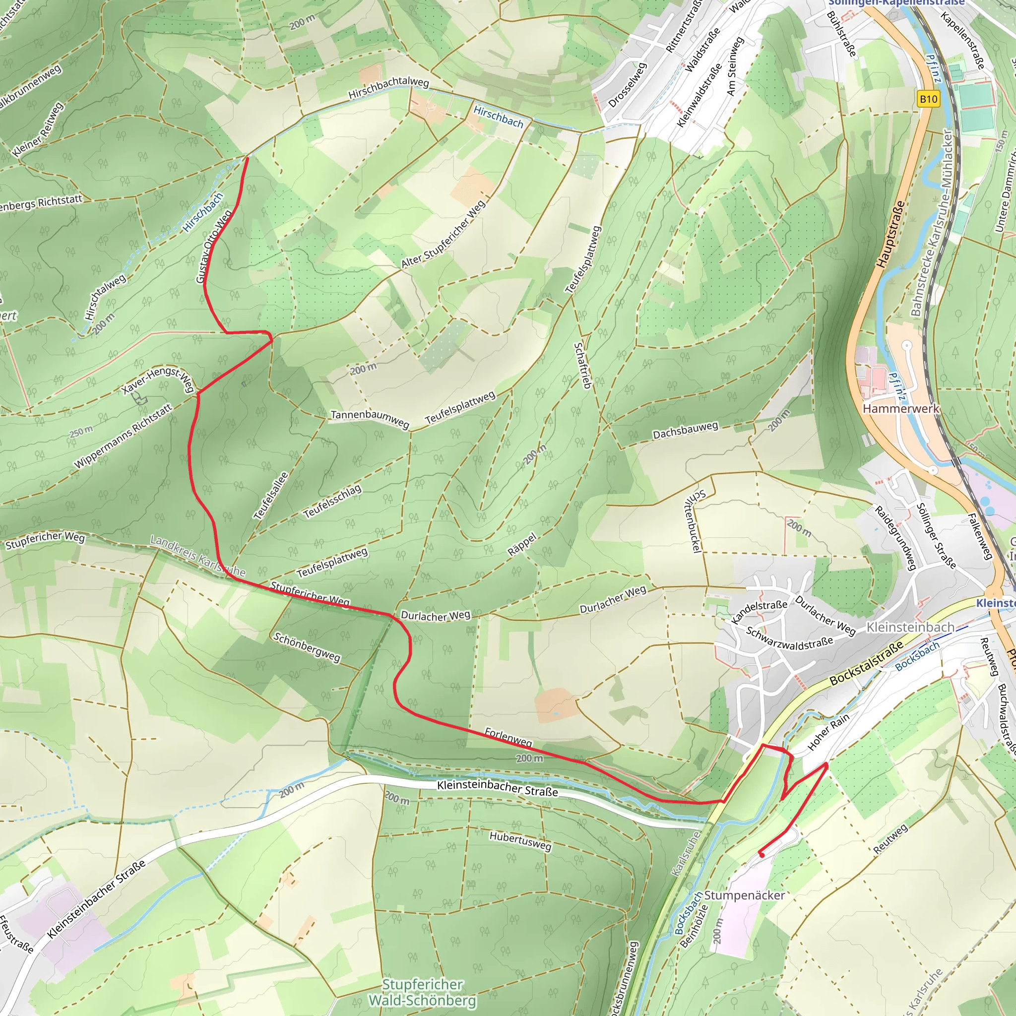 Teufelsplatte Walk mobile static map