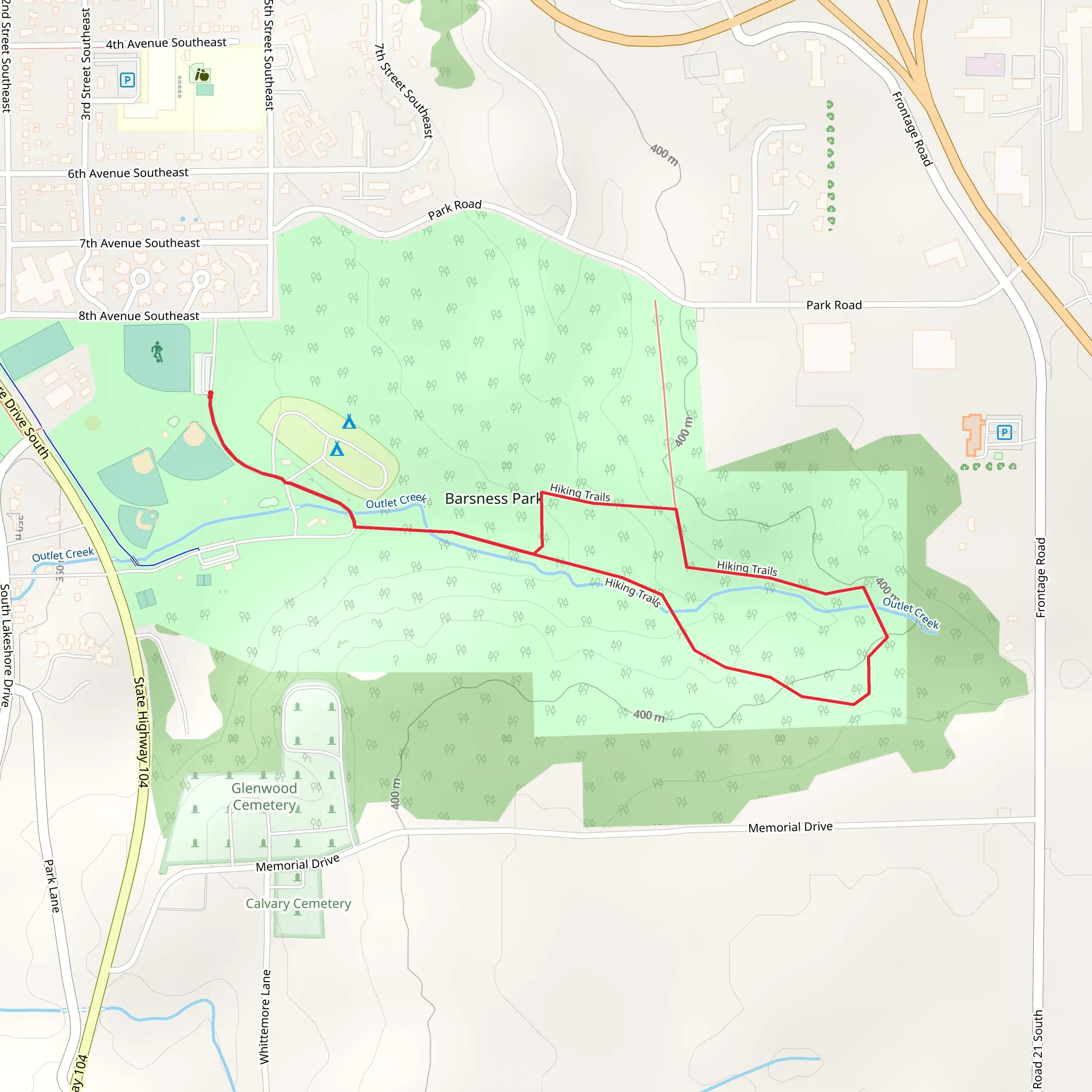 Barsness Park Campground Loop mobile static map