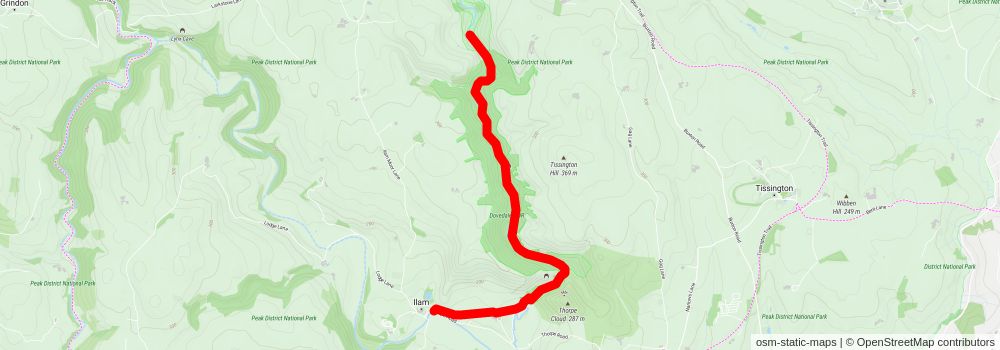 Dove Dale and Wolfscote Dale stage 2 Map