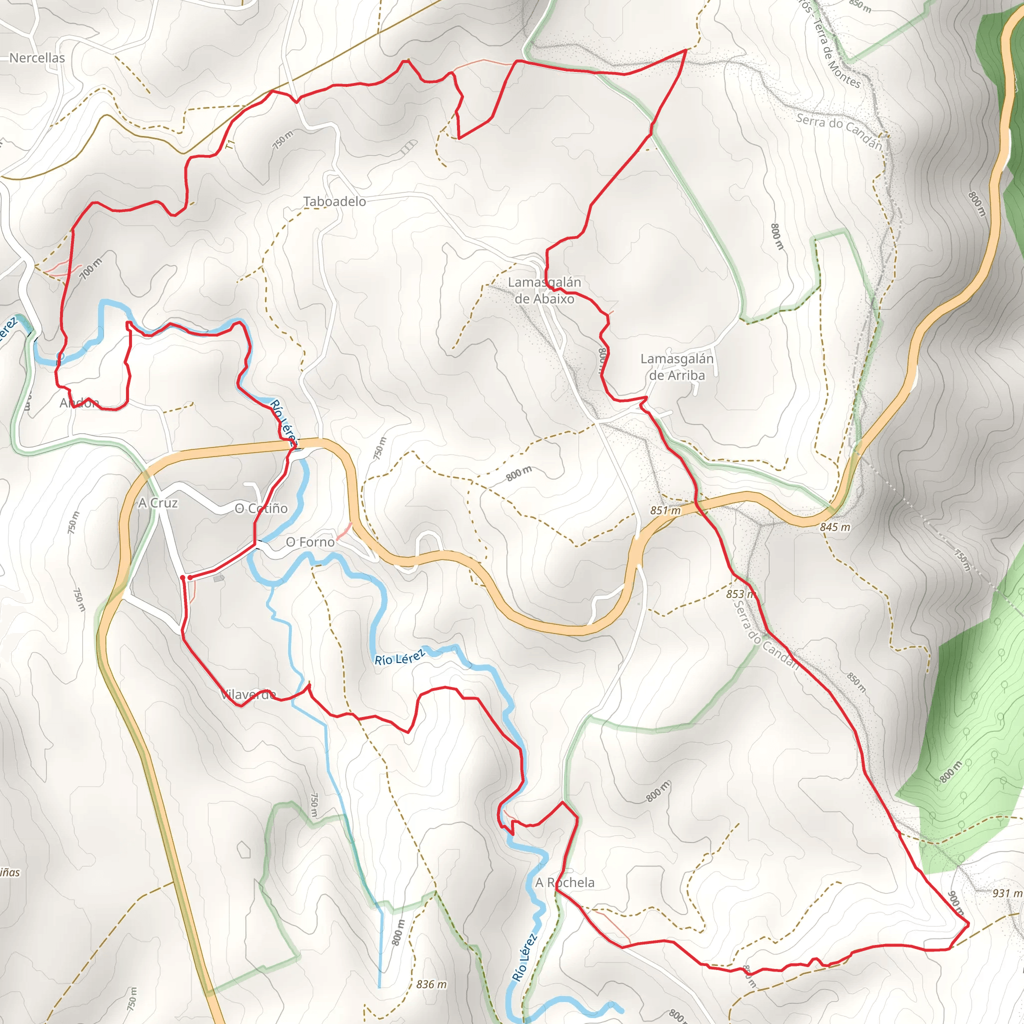 Aciveiro-Candán Nature Trail PR G 100 mobile static map