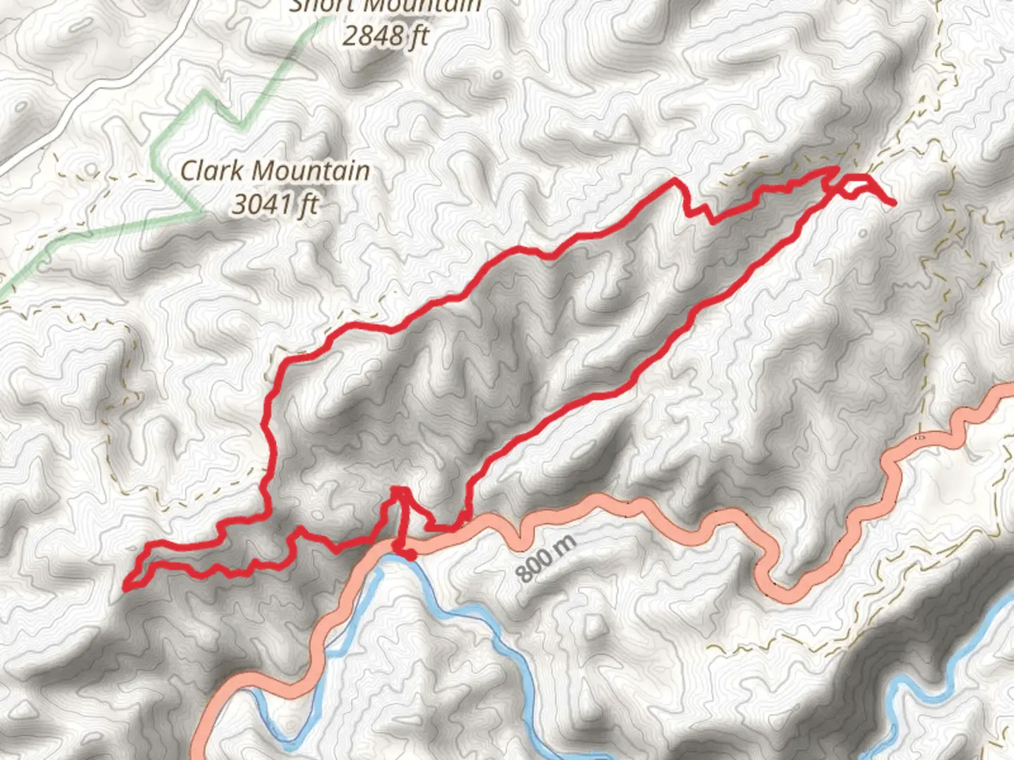 An image depicting the trail Iron Mountain and Feather Camp Loop Trail and its surrounding area.
