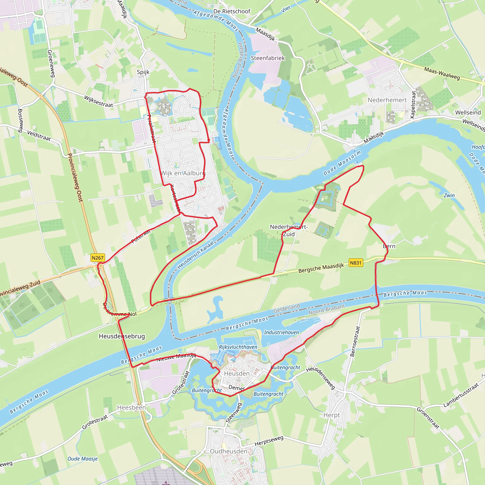 Buitengracht and Kasteel Nederhemert Loop mobile static map