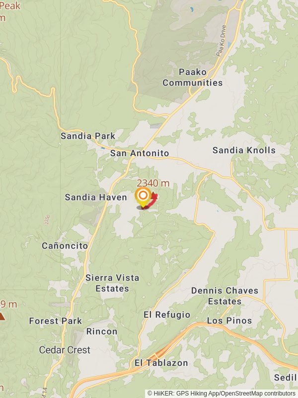 San Antonito Open Space Loop mobile static map