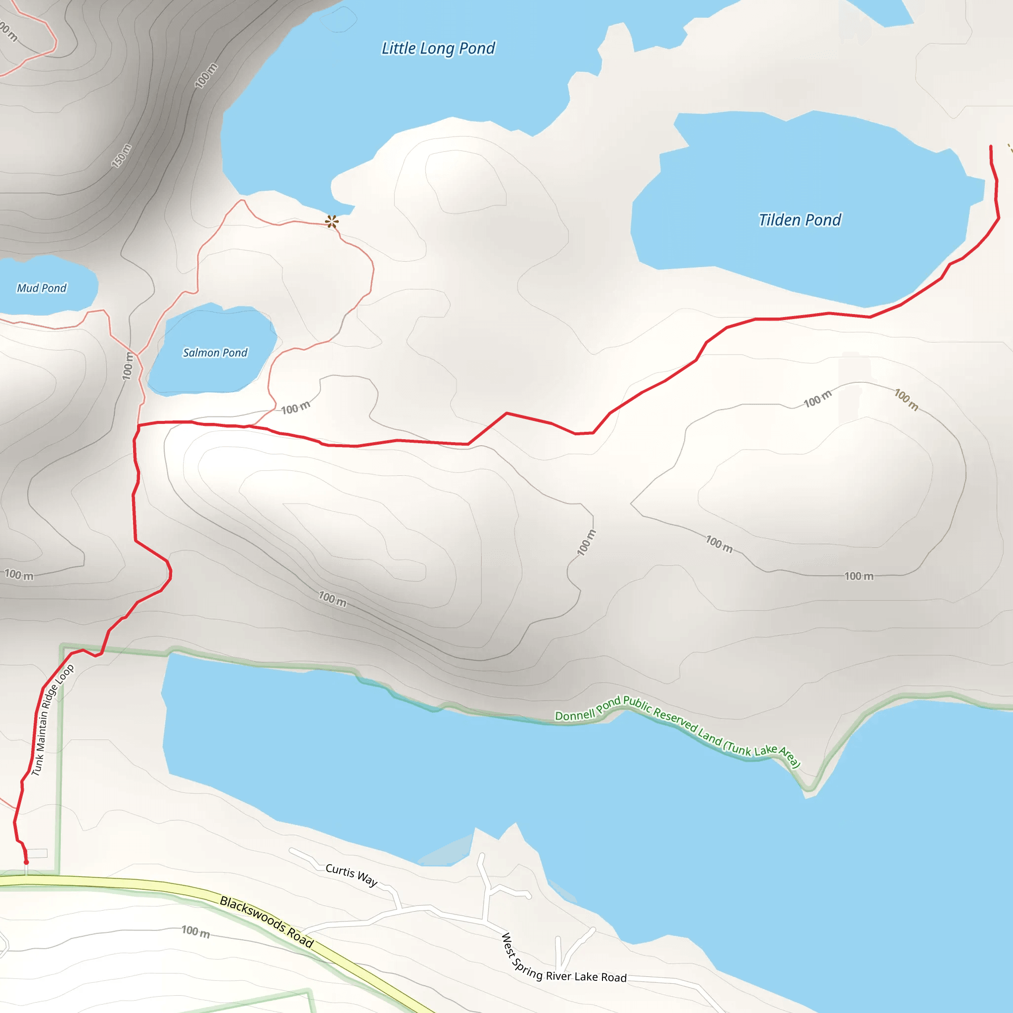 Tilden Pond Trail mobile static map