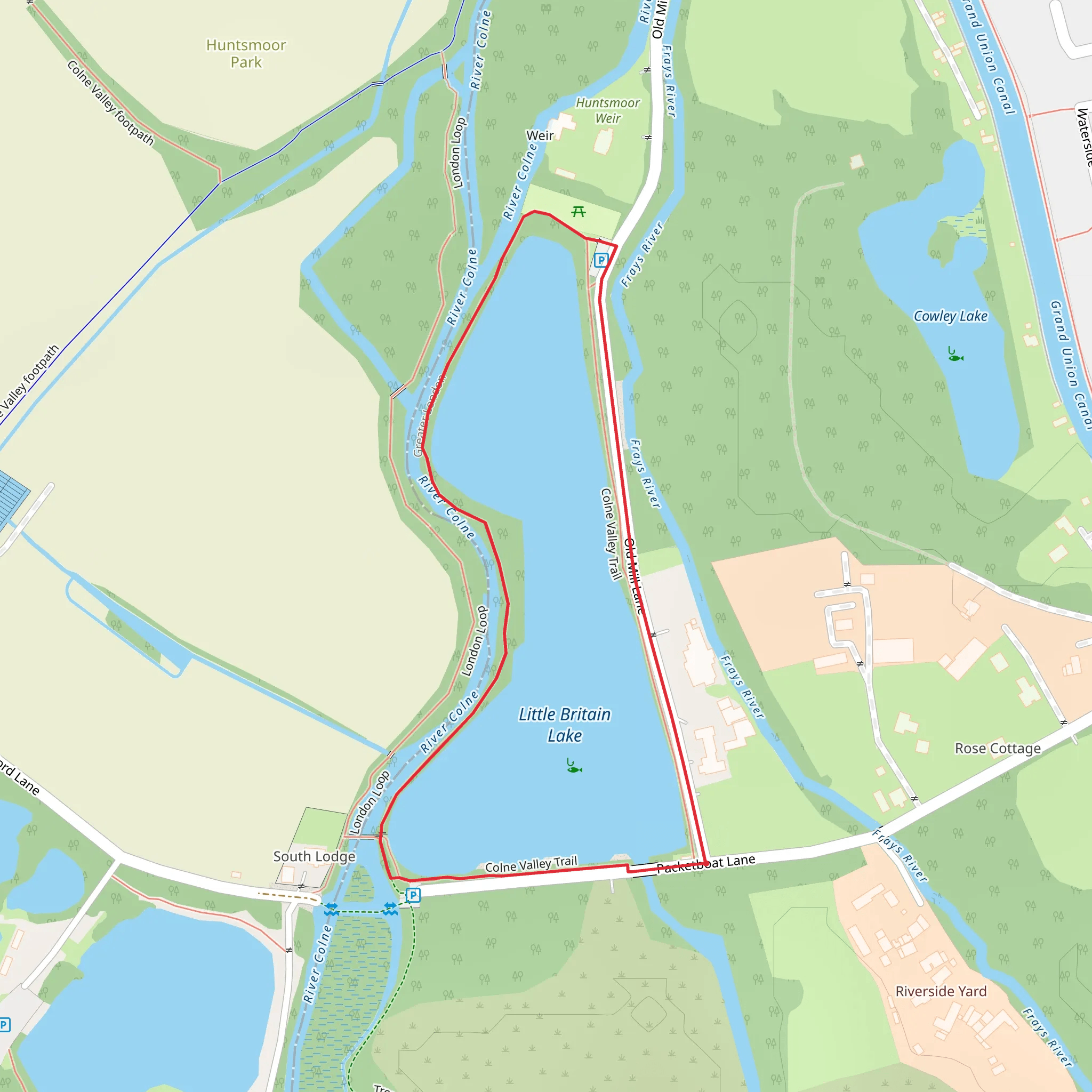 Little Britain Lake Loop mobile static map