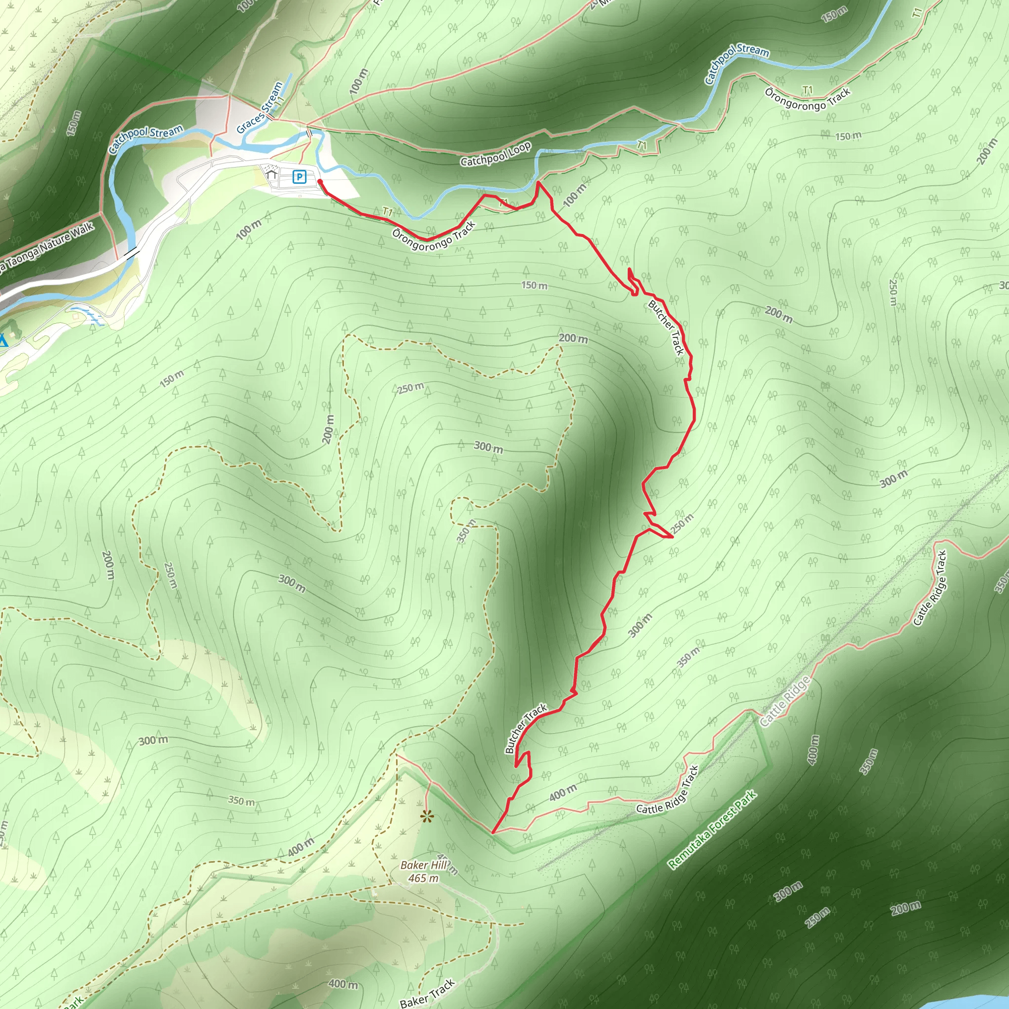 Butcher Track mobile static map