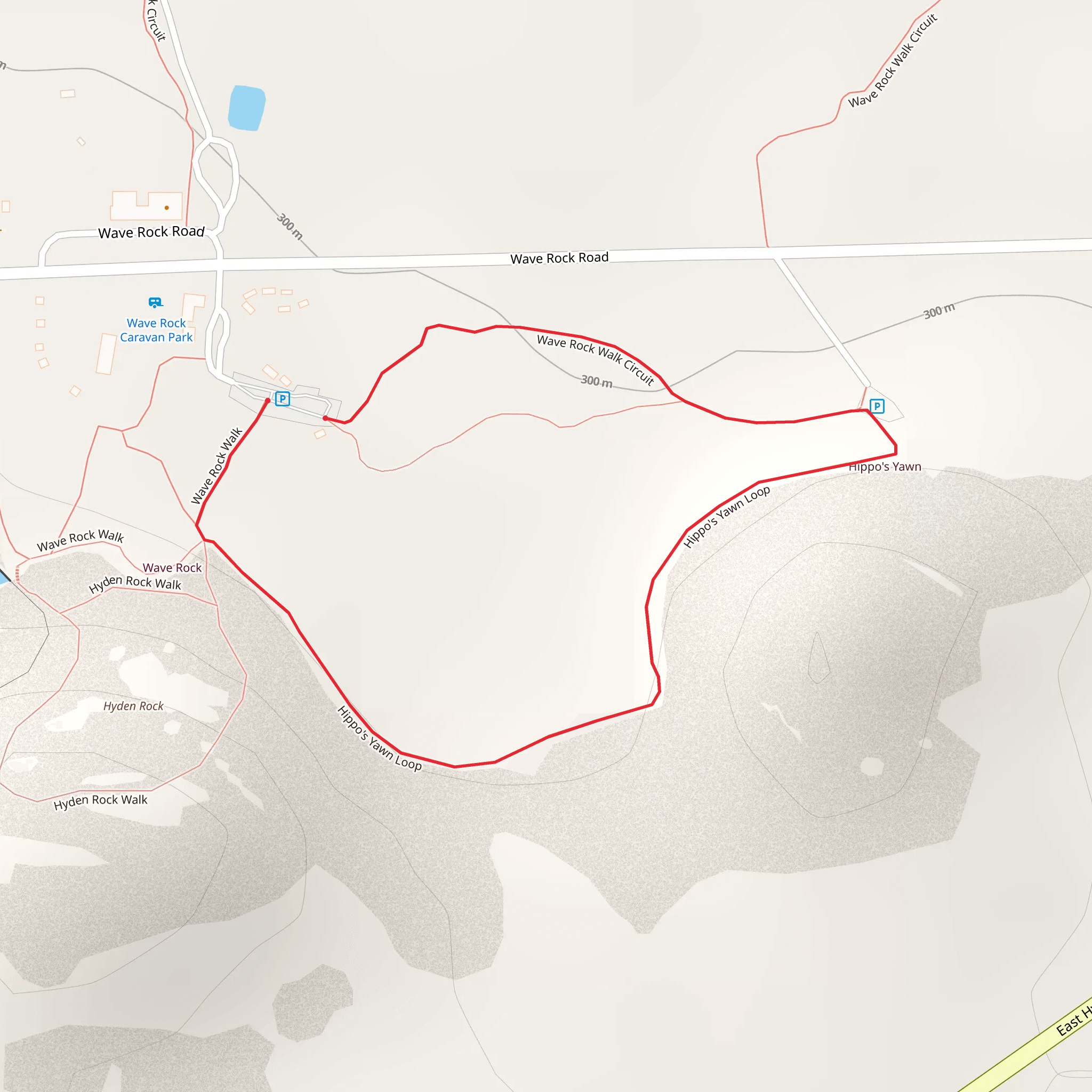 Hippo’s Yawn Walk mobile static map