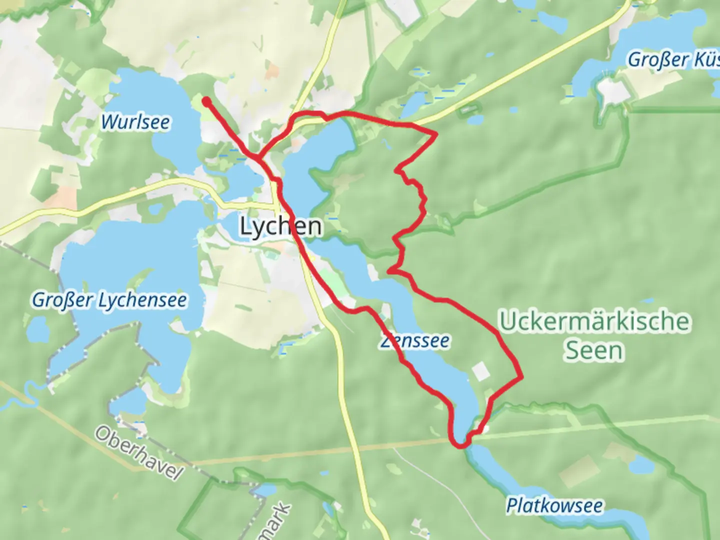 An image depicting the trail Zenssee Loop and its surrounding area.