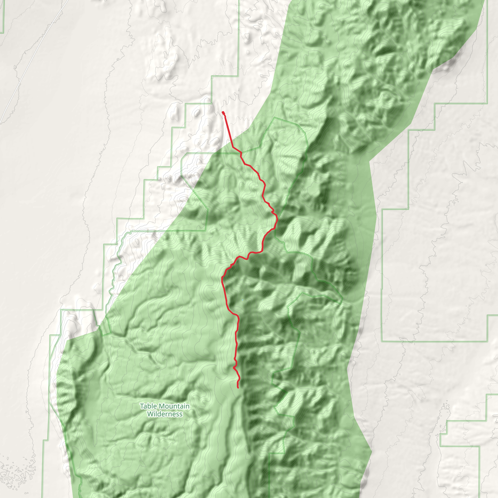 Wadsworth Creek to Table Mountain mobile static map