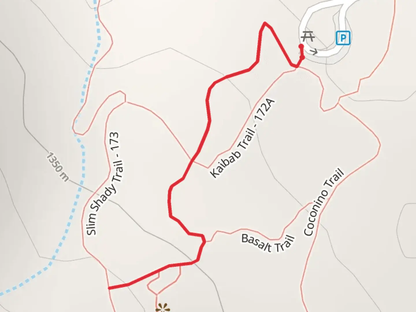 An image depicting the trail Yavapai Vista Trail and its surrounding area.