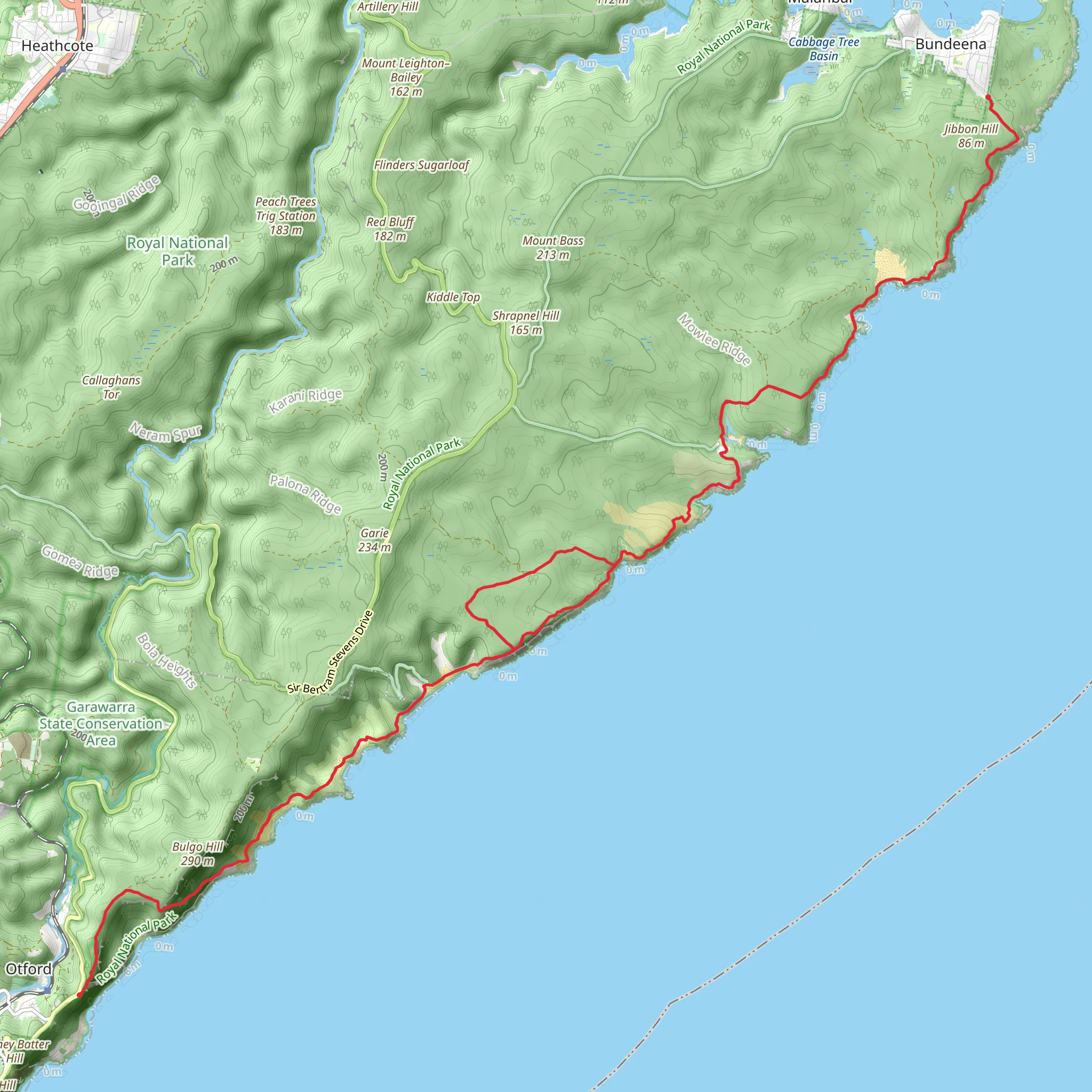 The Coast Track mobile static map