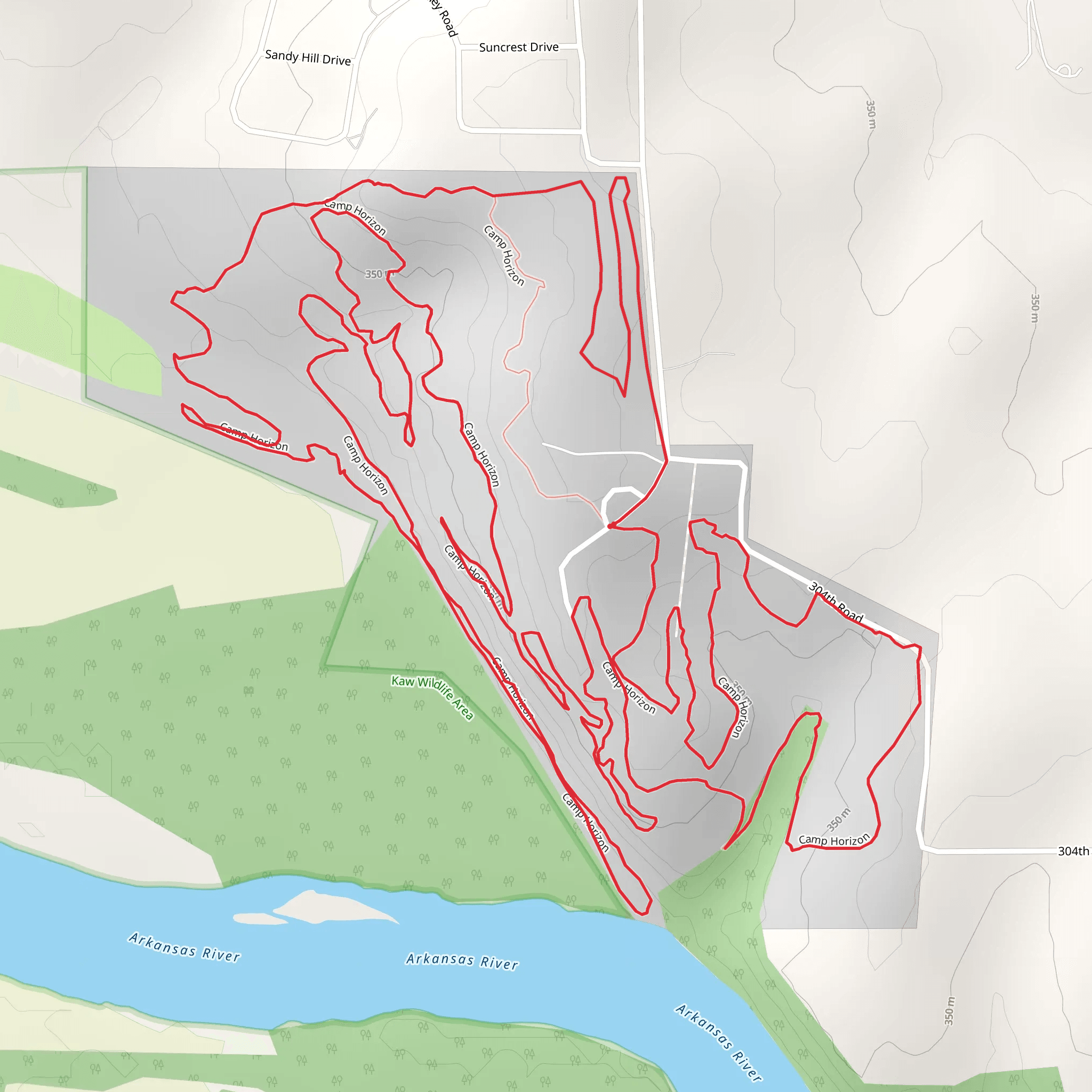 Camp Horizon Loop - Long mobile static map