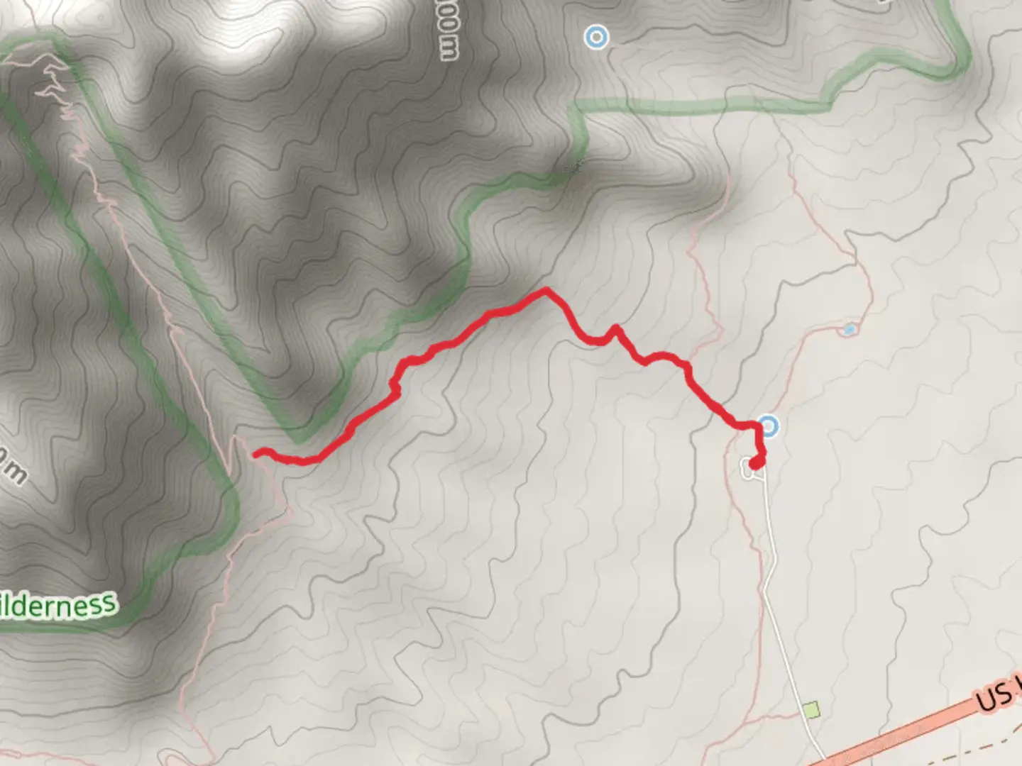 An image depicting the trail Smith Springs and Frijole Trail and its surrounding area.