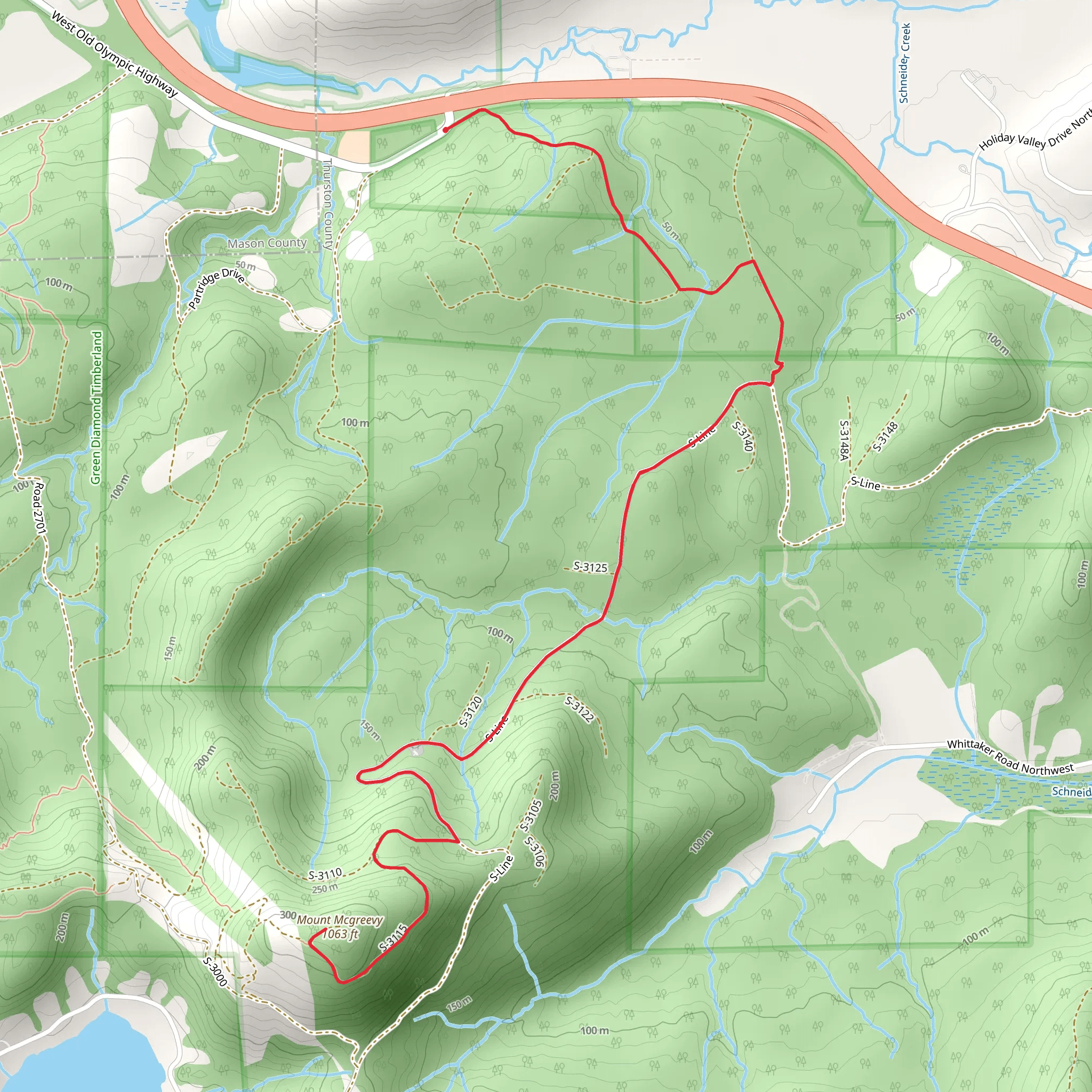 Summit Lake Overlook mobile static map