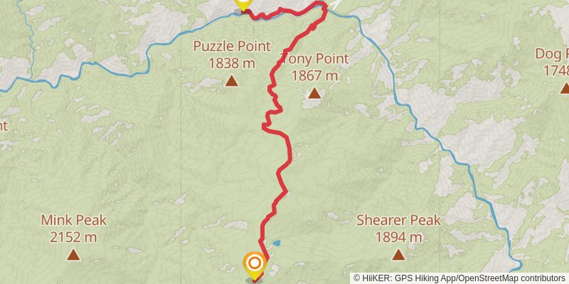 Idaho Centennial Trail stage 43 Map