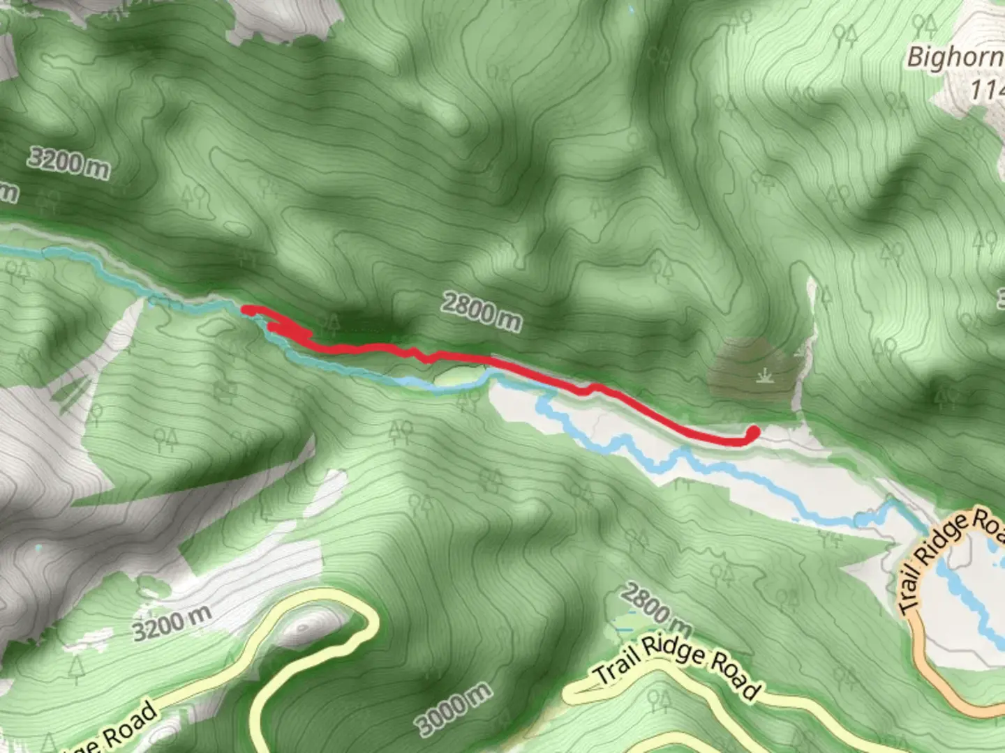 An image depicting the trail Old Fall River Road and its surrounding area.