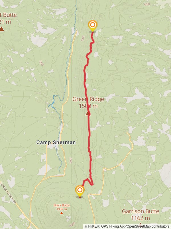 Green Ridge Trail mobile static map
