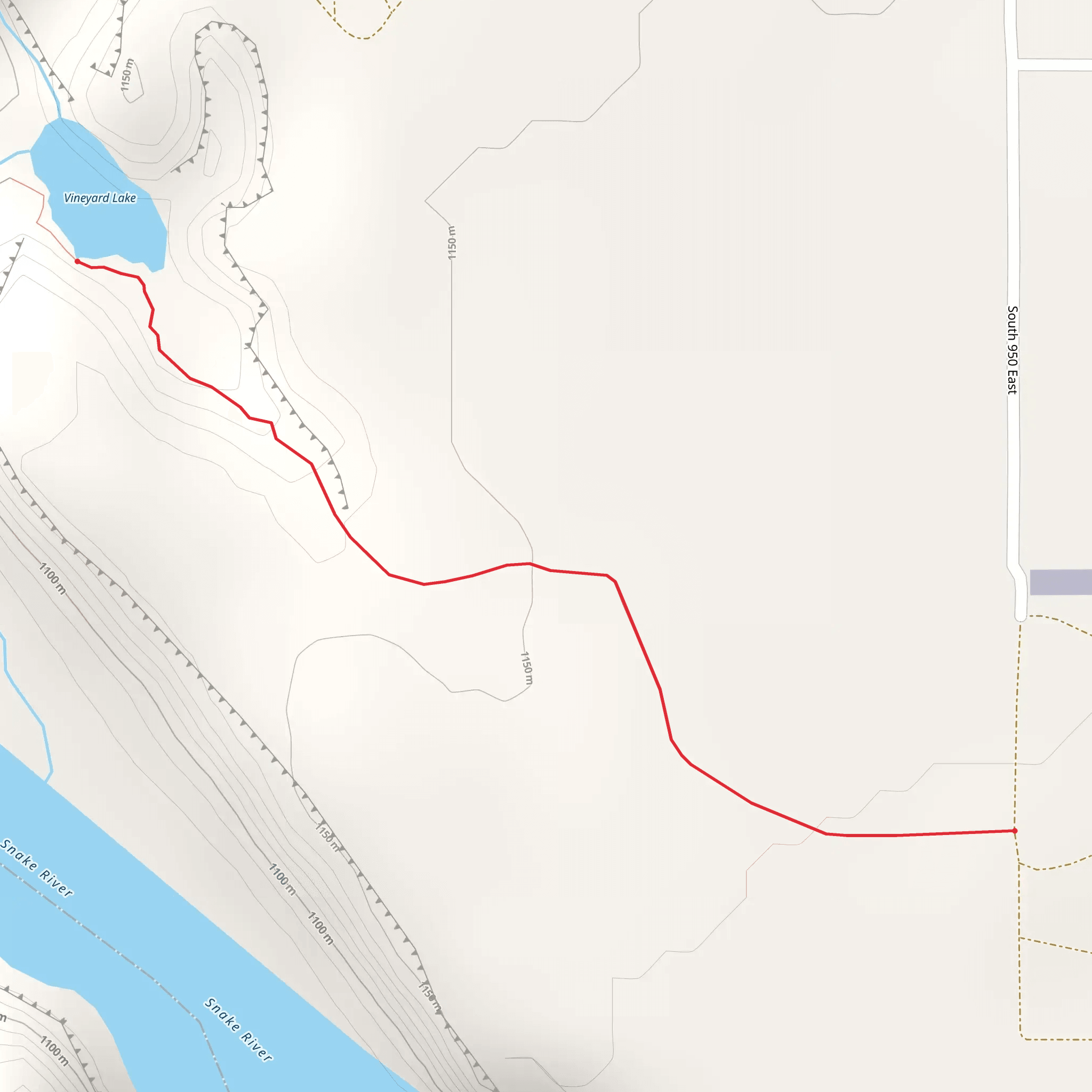 Vineyard Lake mobile static map