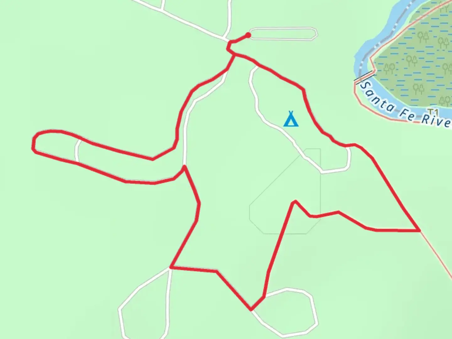 An image depicting the trail O'Leno State Park Loop and its surrounding area.