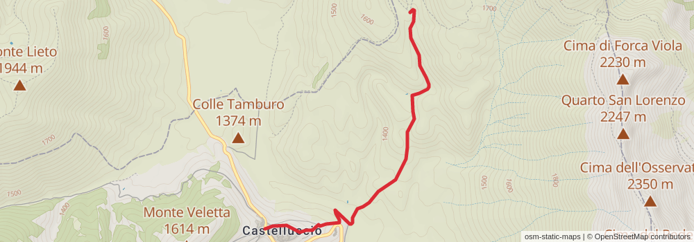Sentiero Italia - Apennines Section stage 43 Map