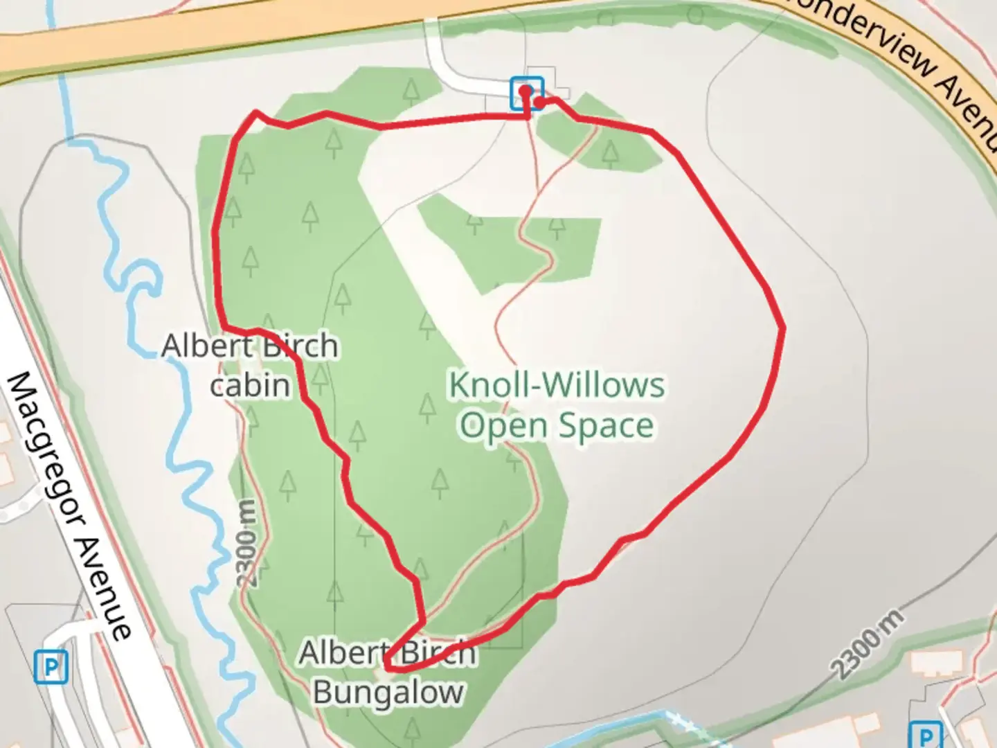 An image depicting the trail East Wonderview Avenue Loop and its surrounding area.